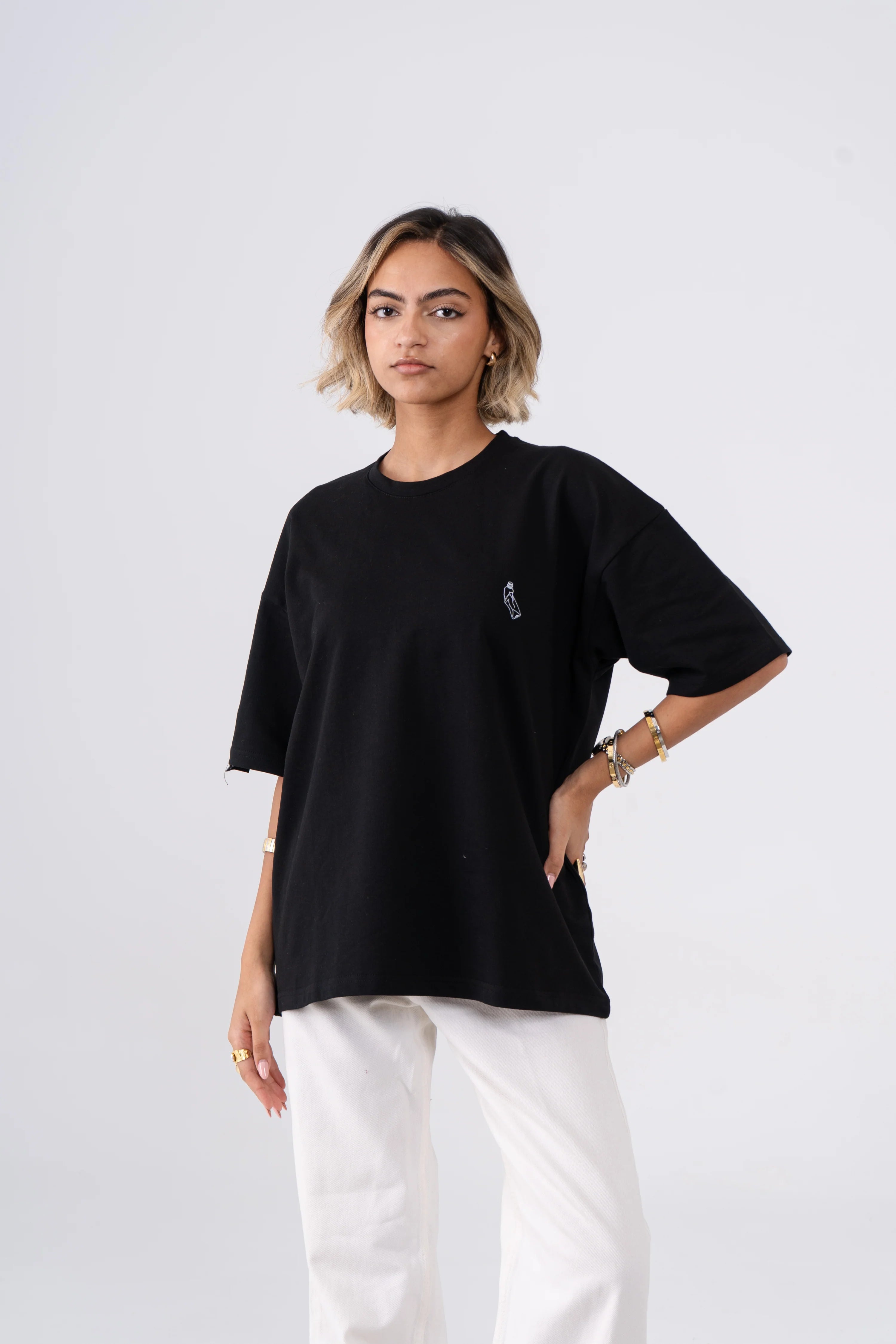Oversized Wasted T-Shirt - Black