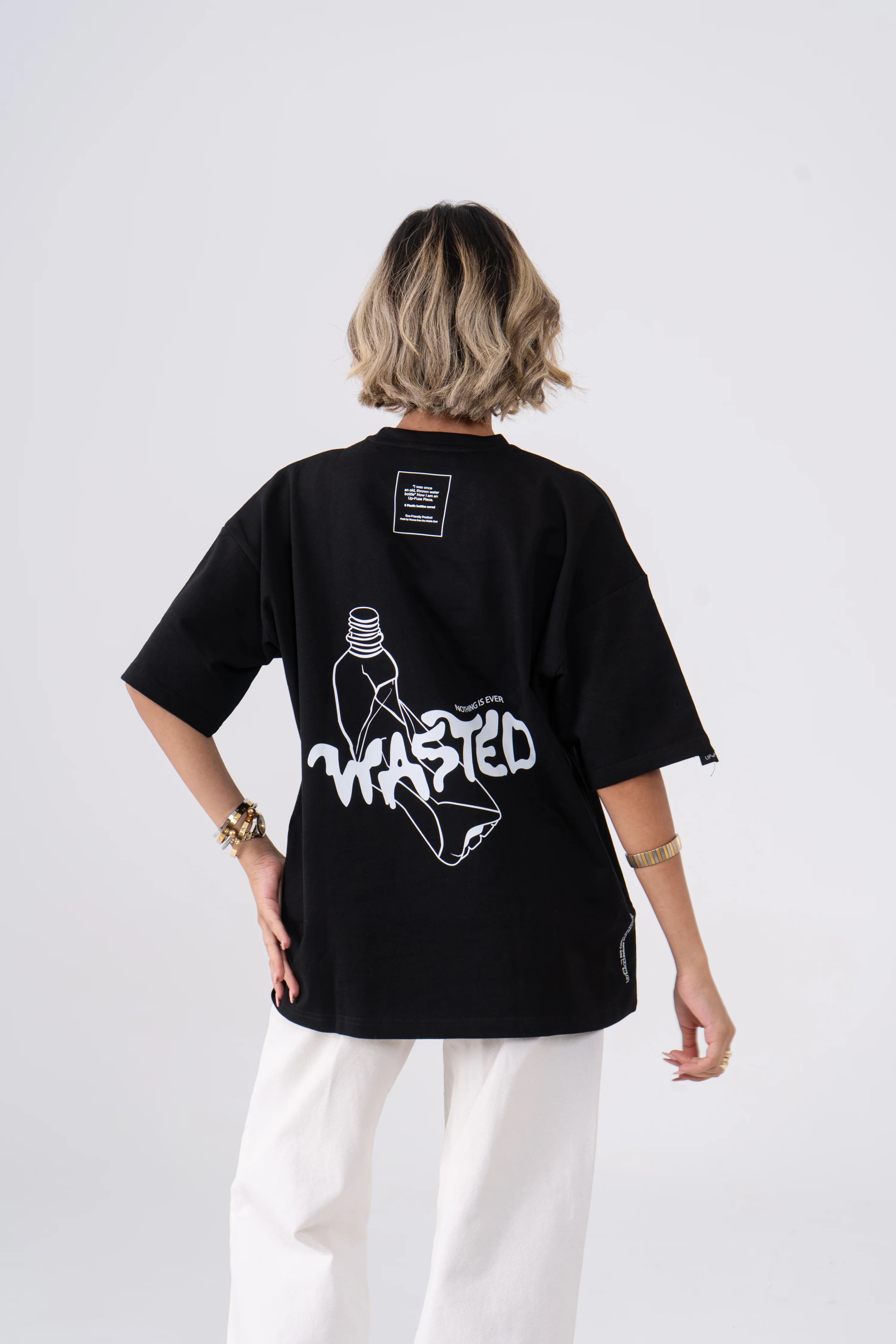 Oversized Wasted T-Shirt - Black