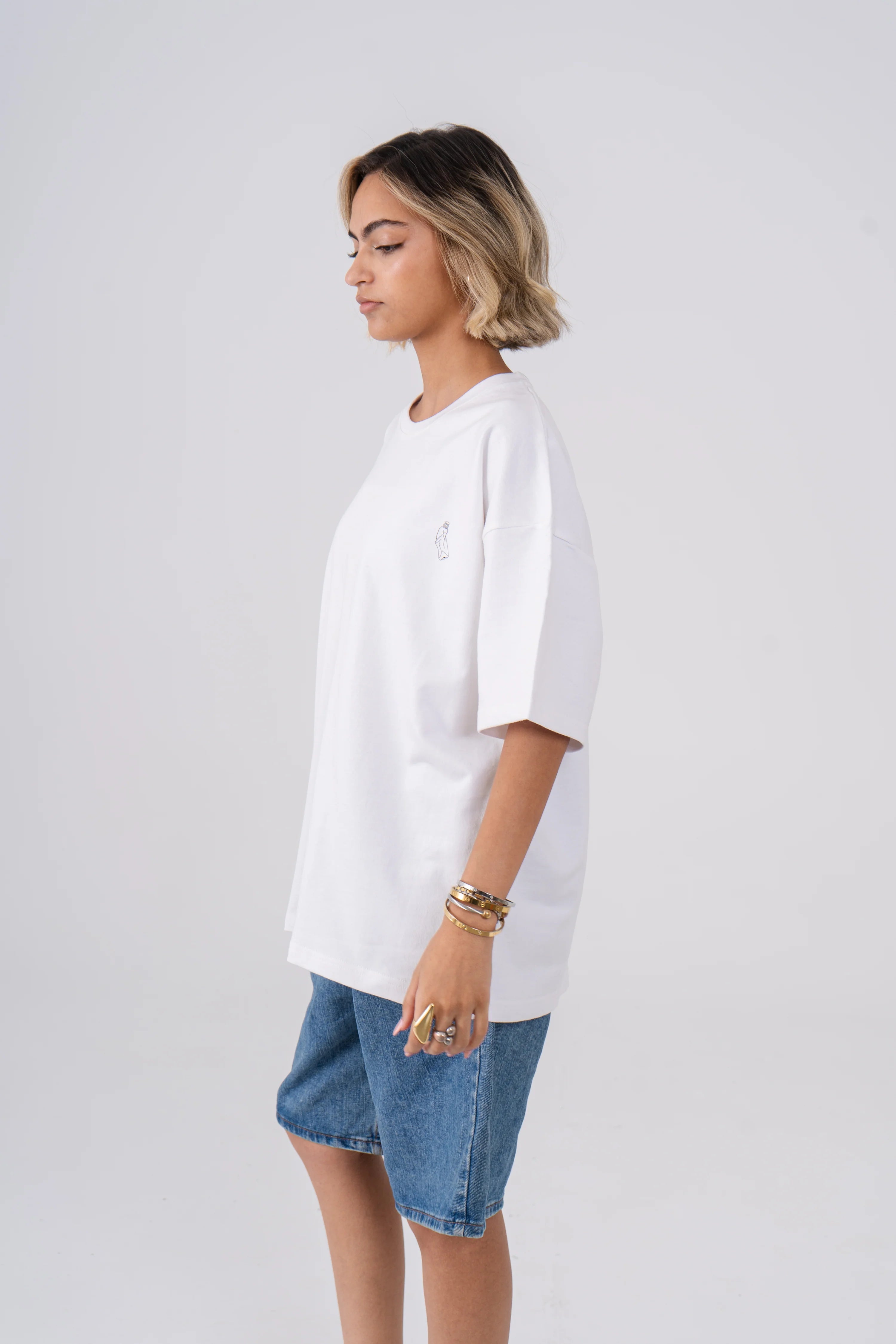 Oversized Wasted T-Shirt - White