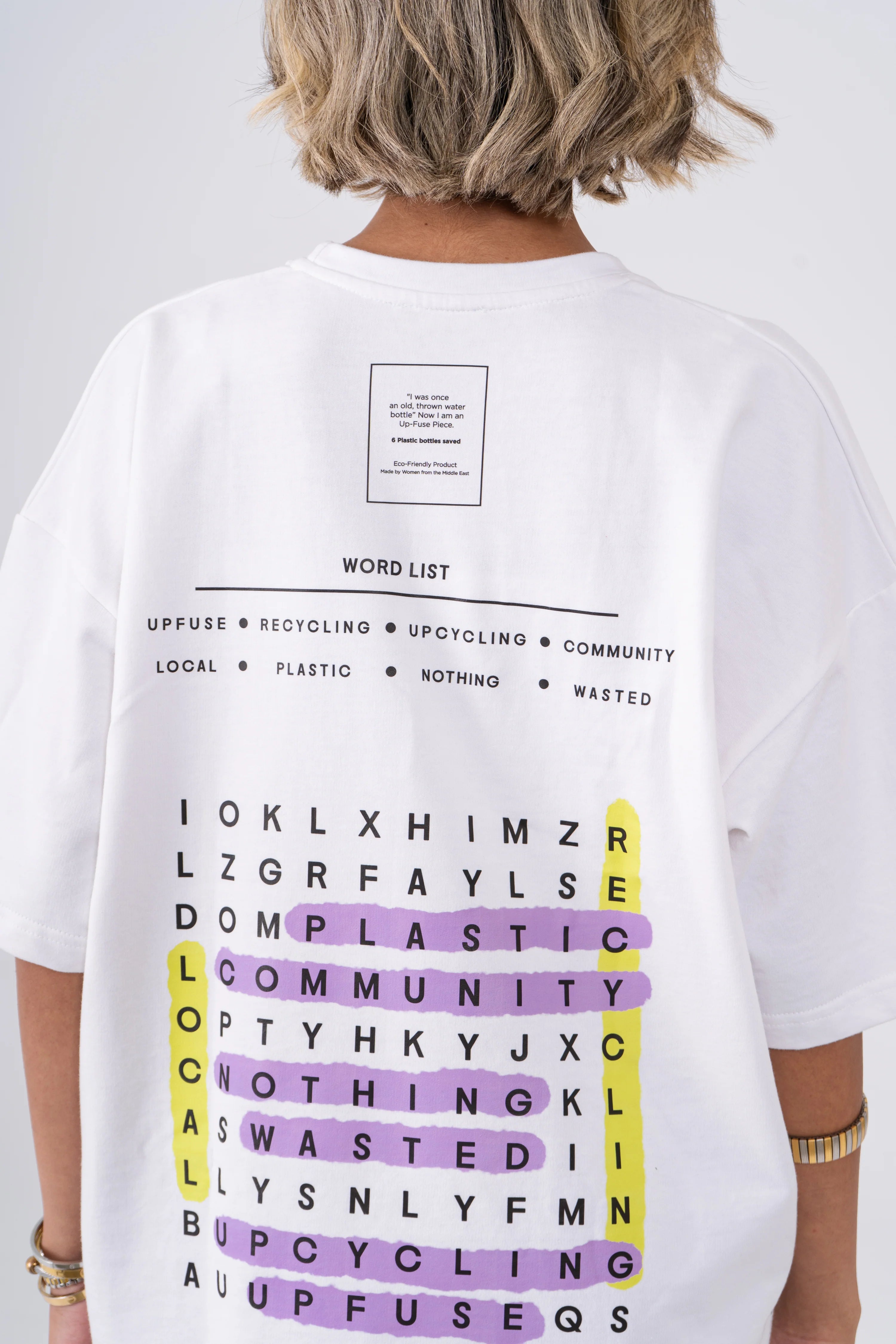 Oversized Crosswords T-Shirt - White