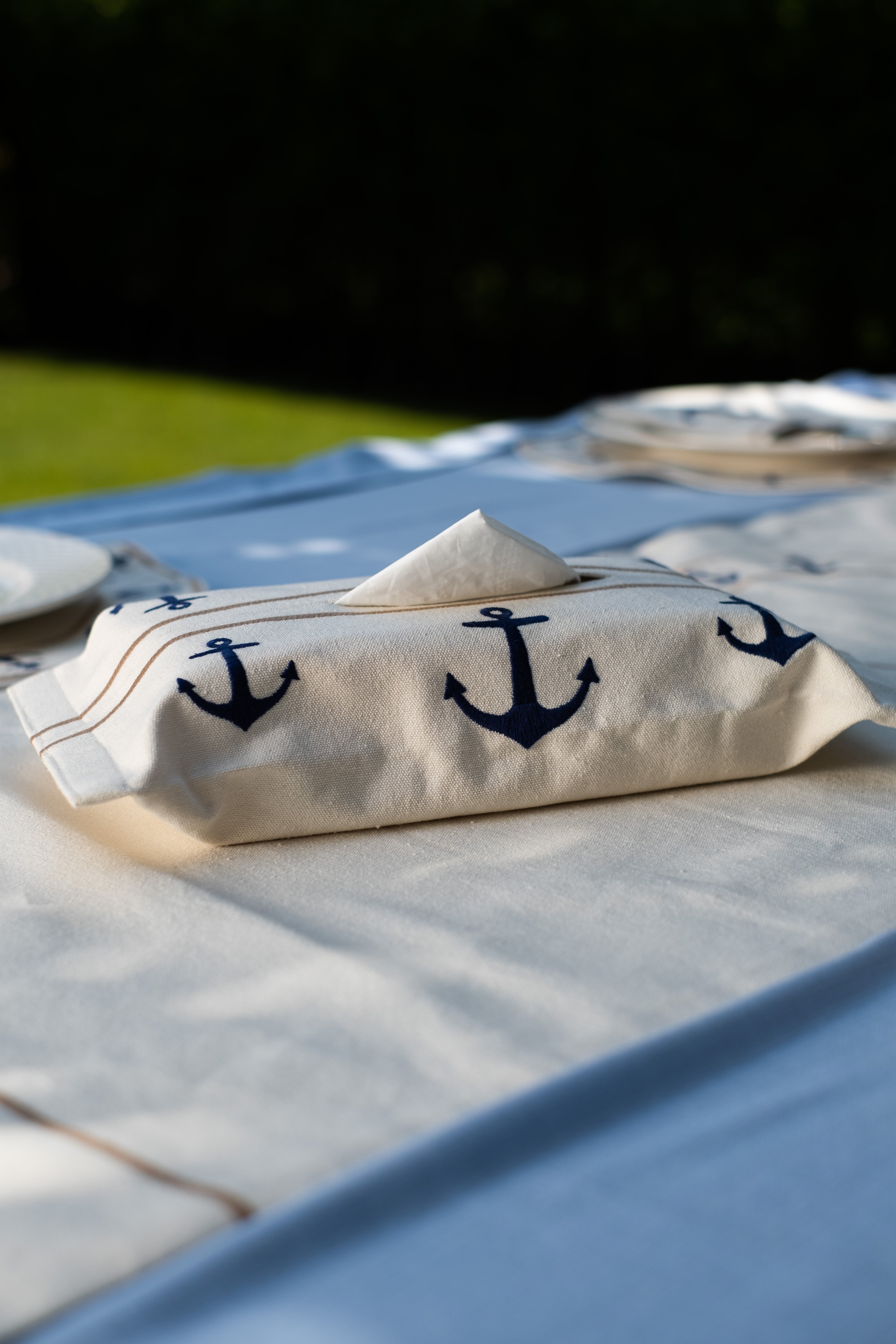 Salty Anchor Tissue Box Cover