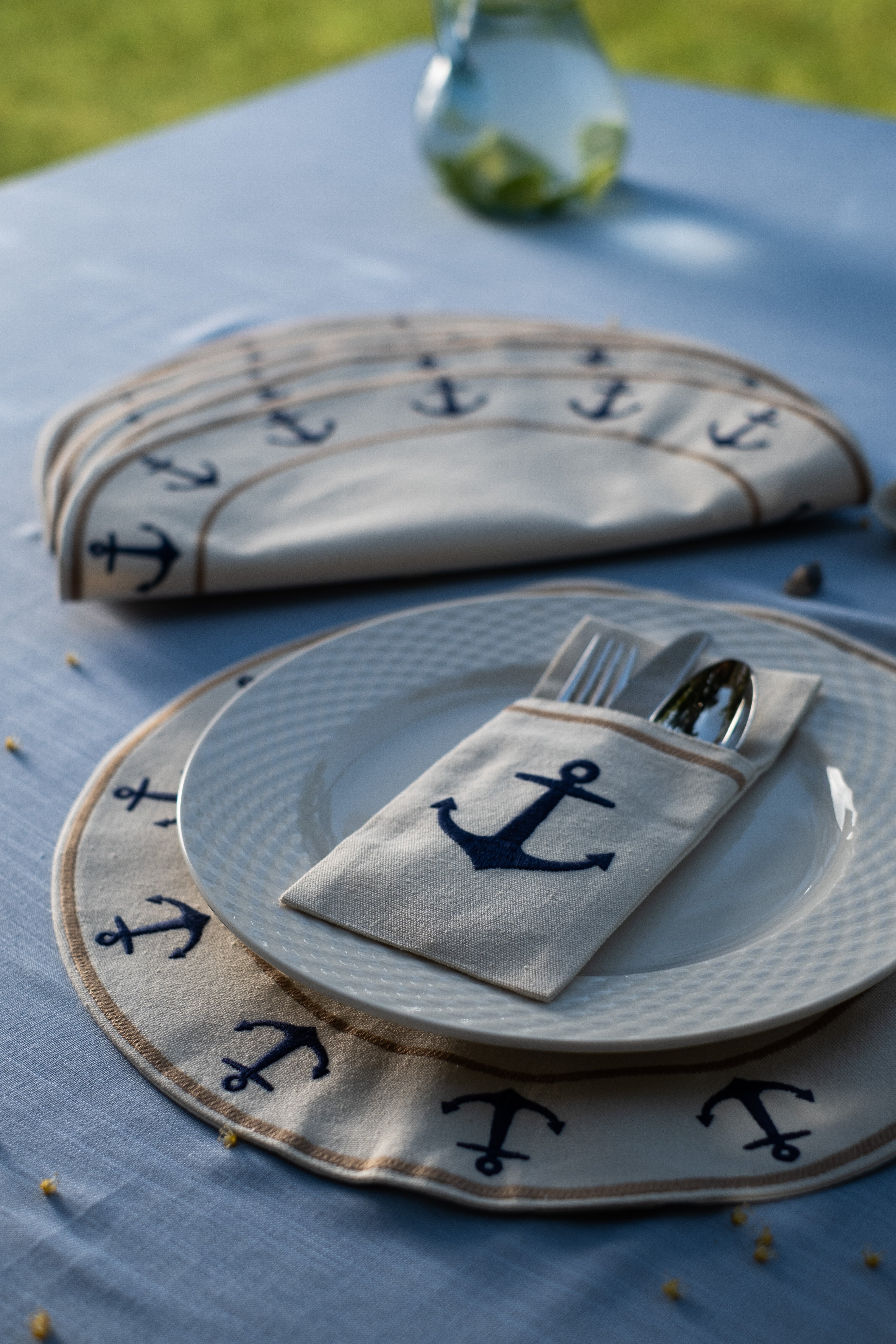 Salty Anchor Placemats Set