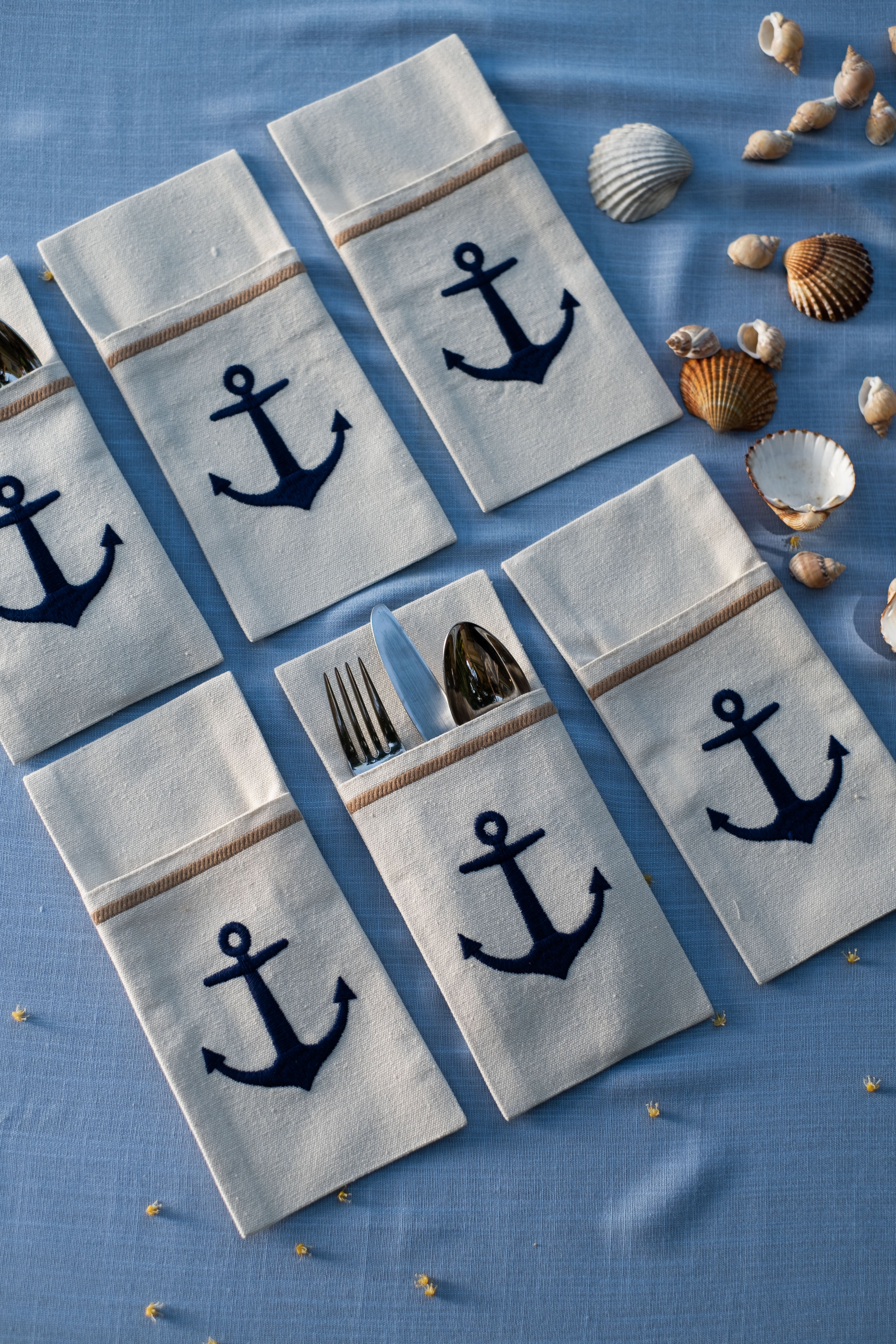 Salty Anchor Cutlery Holder Set