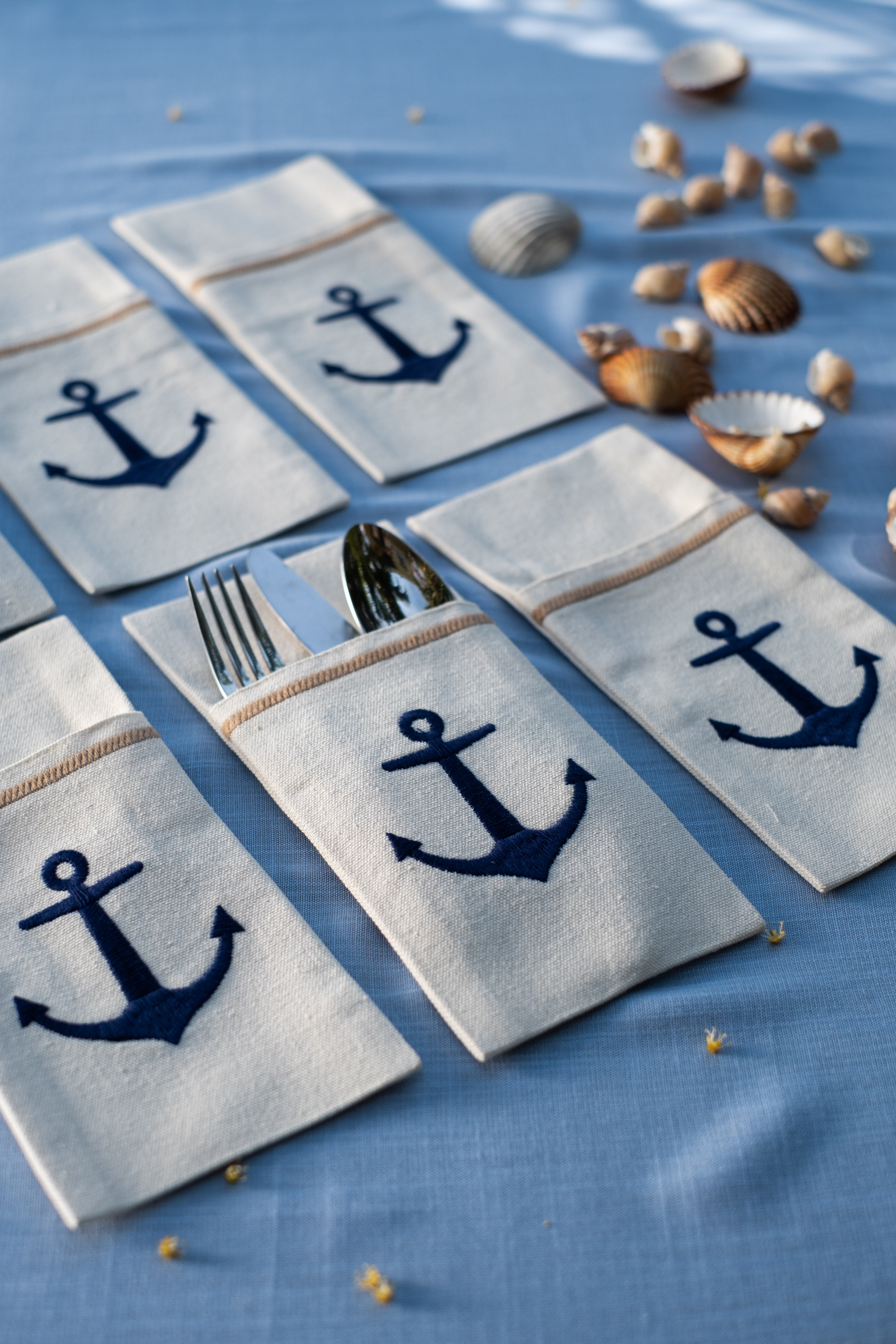 Salty Anchor Cutlery Holder Set