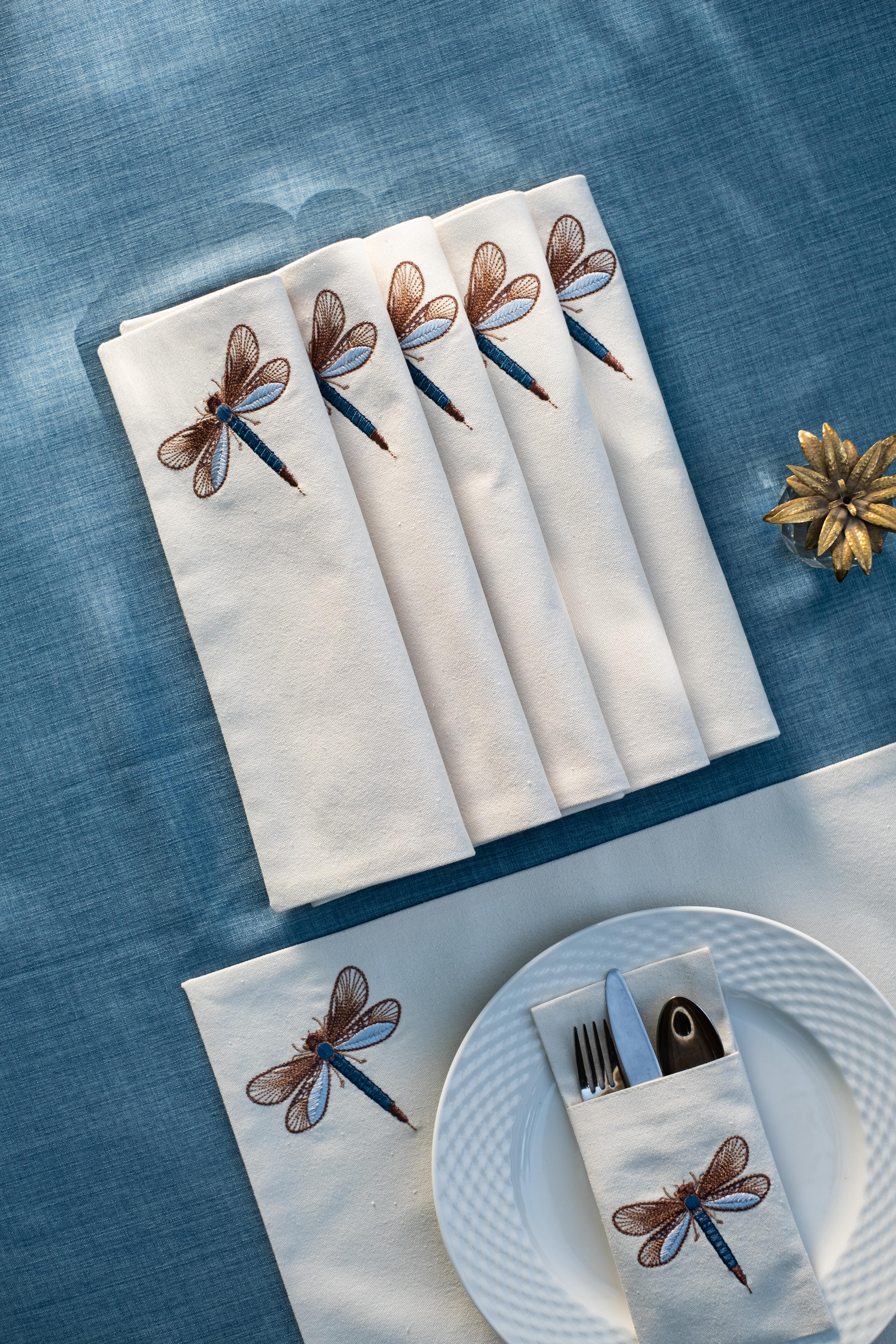 Dragonfly Glow Placemats Set
