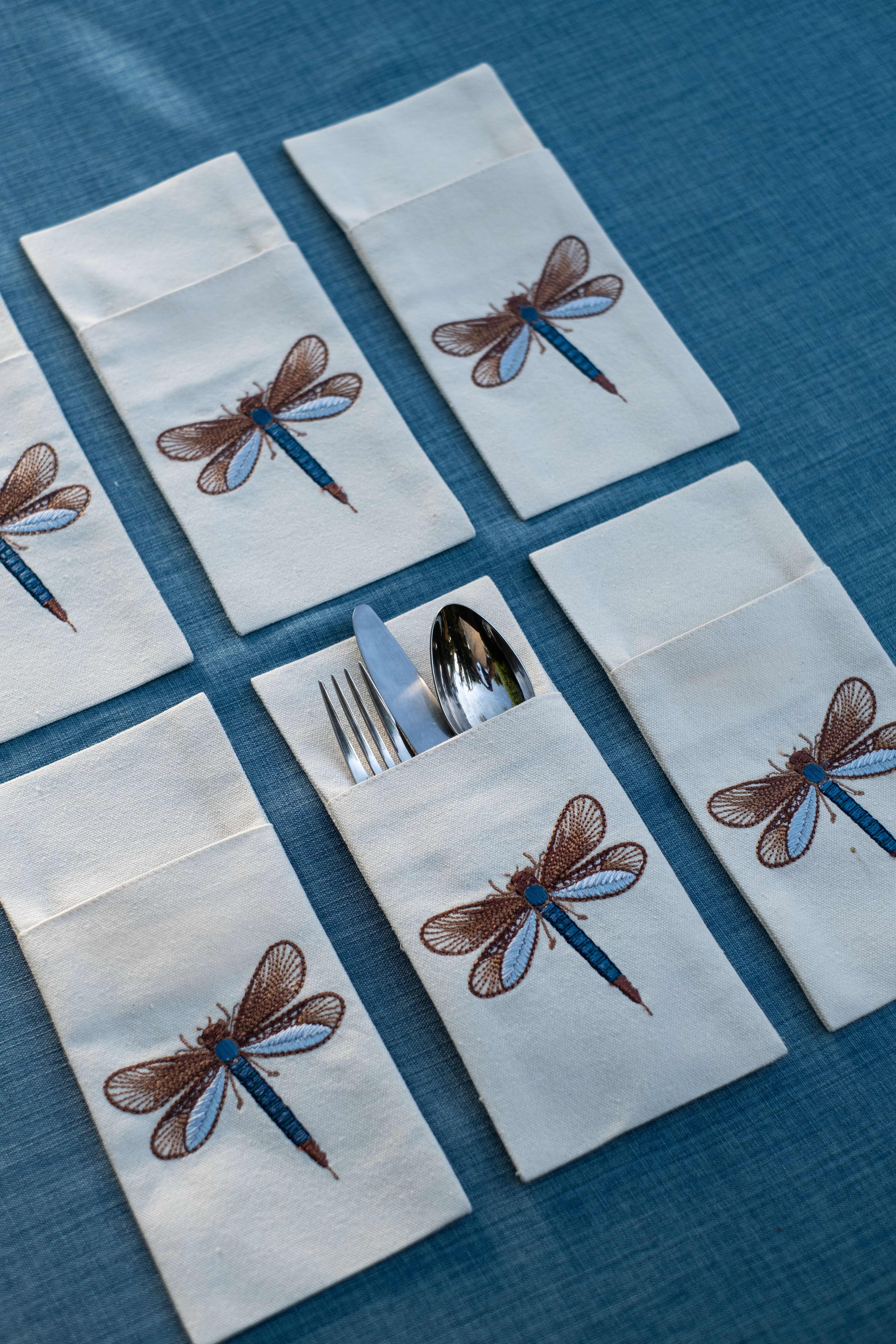 Dragonfly Glow Cutlery Holder Set