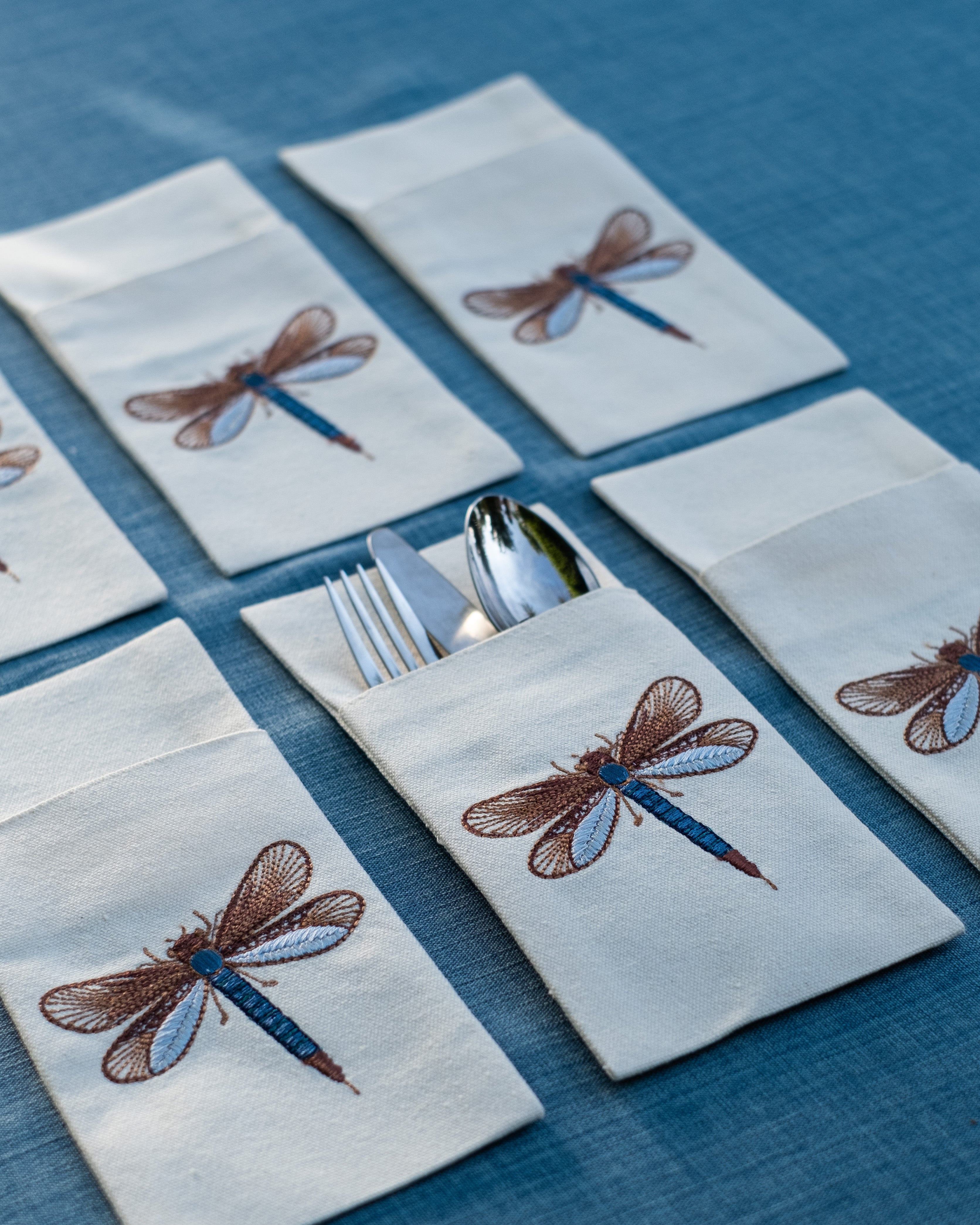 Dragonfly Glow Cutlery Holder Set