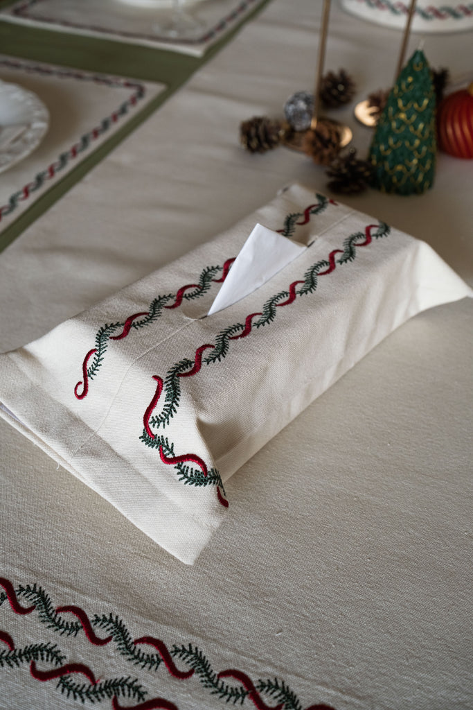 Christmas Garland Tissue Box Cover