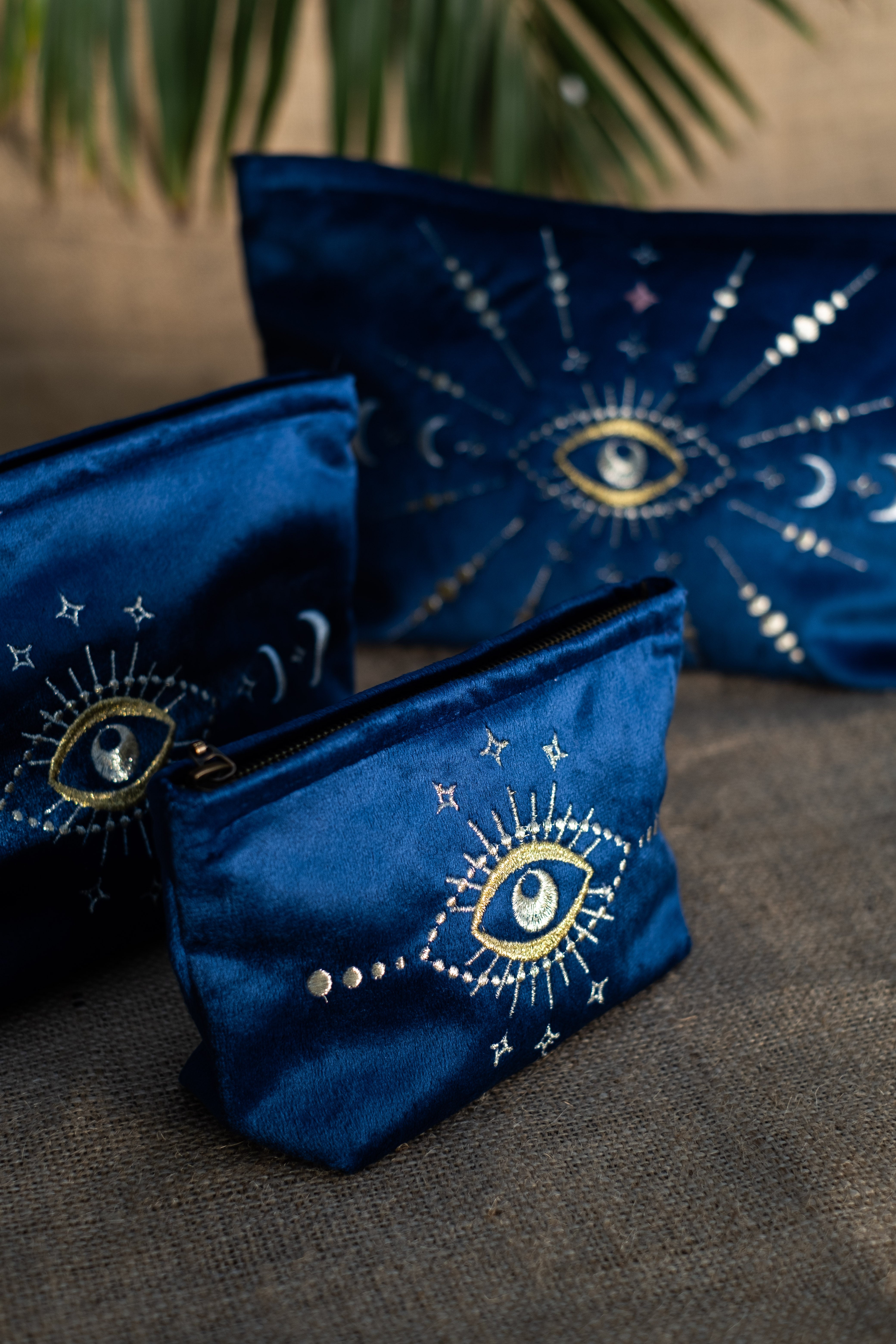 Sapphire Velvet Lunara Pouch
