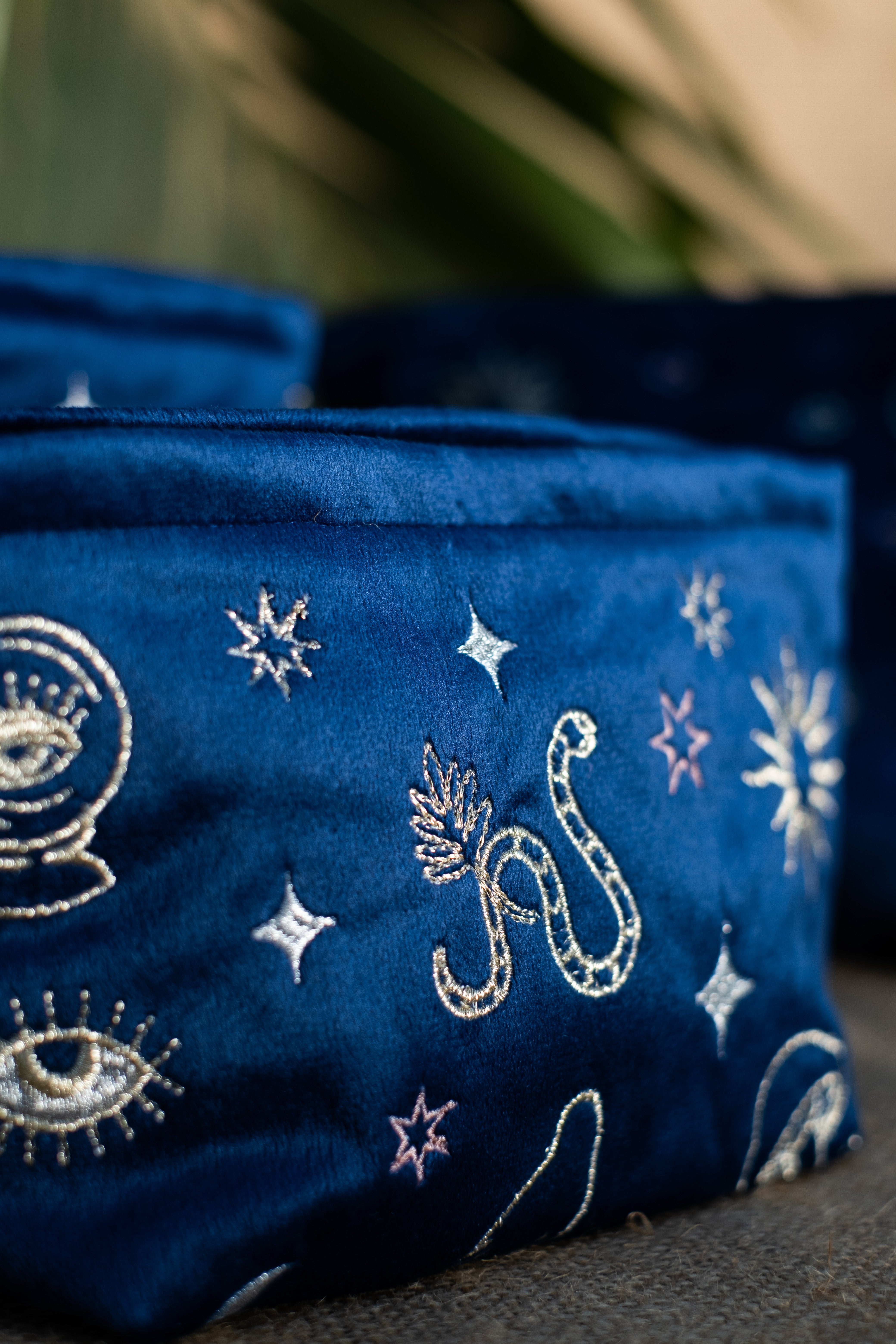 Sapphire Velvet Celestial Pouch