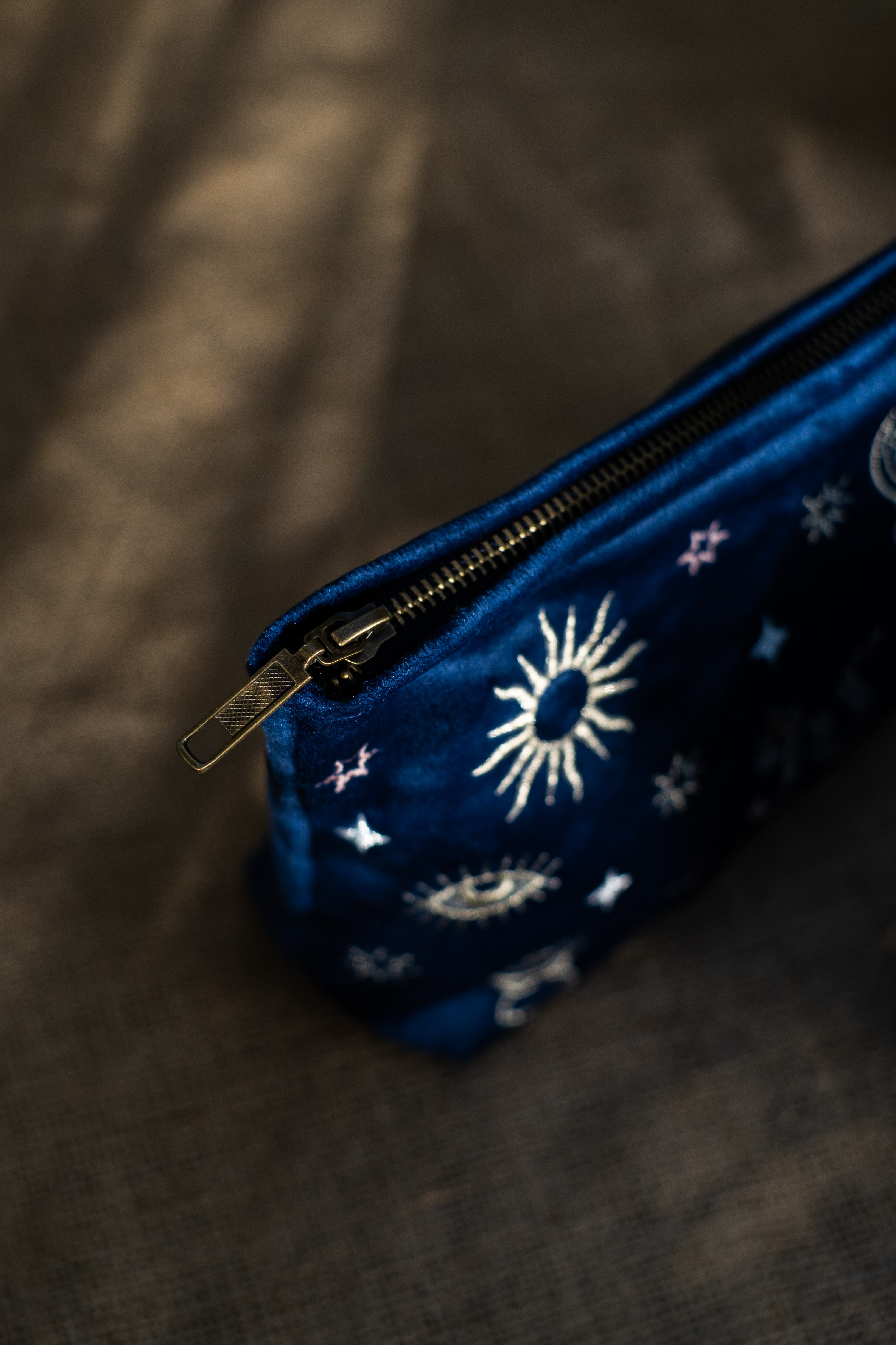 Sapphire Velvet Celestial Pouch