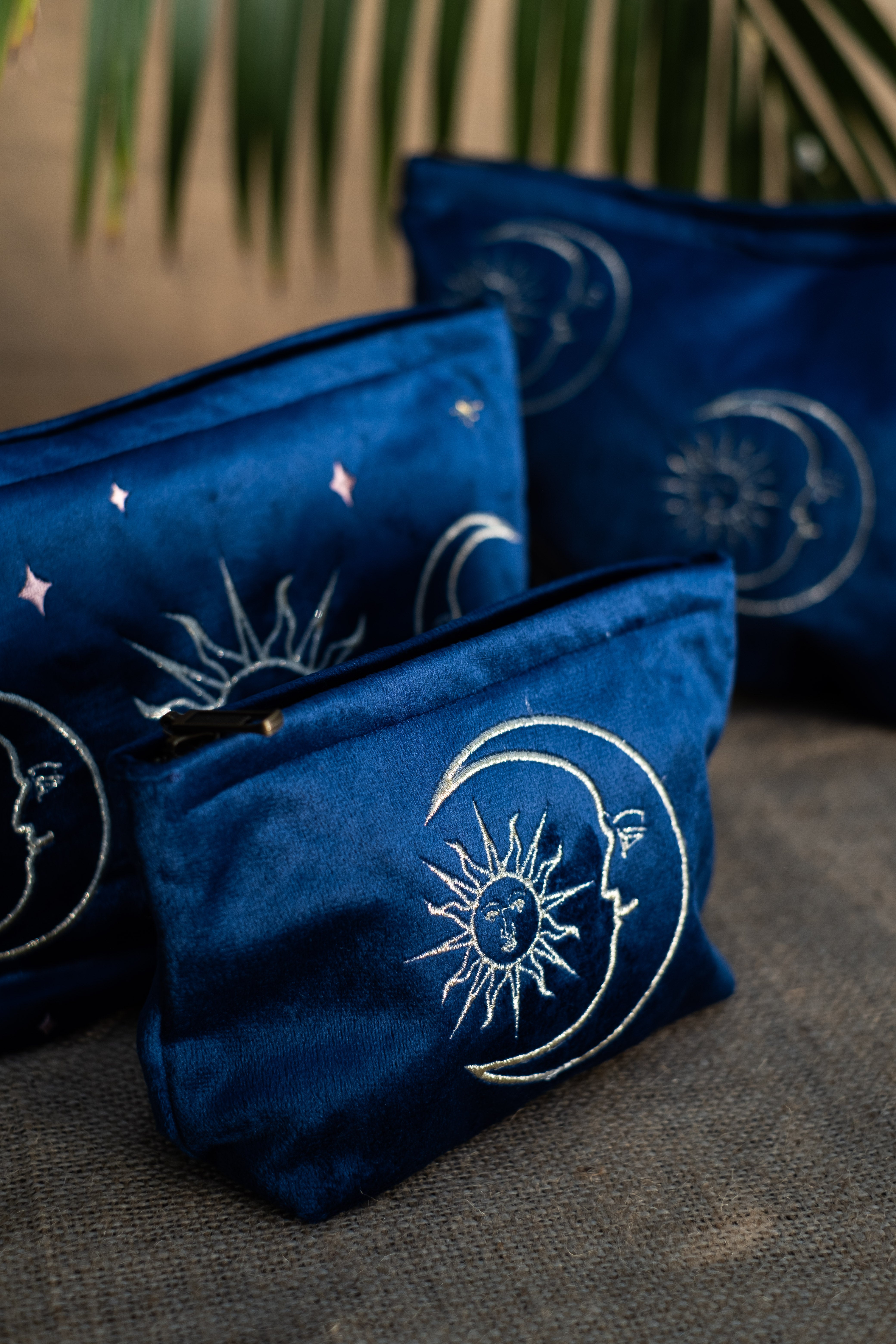 Sapphire Velvet Soleil Pouch