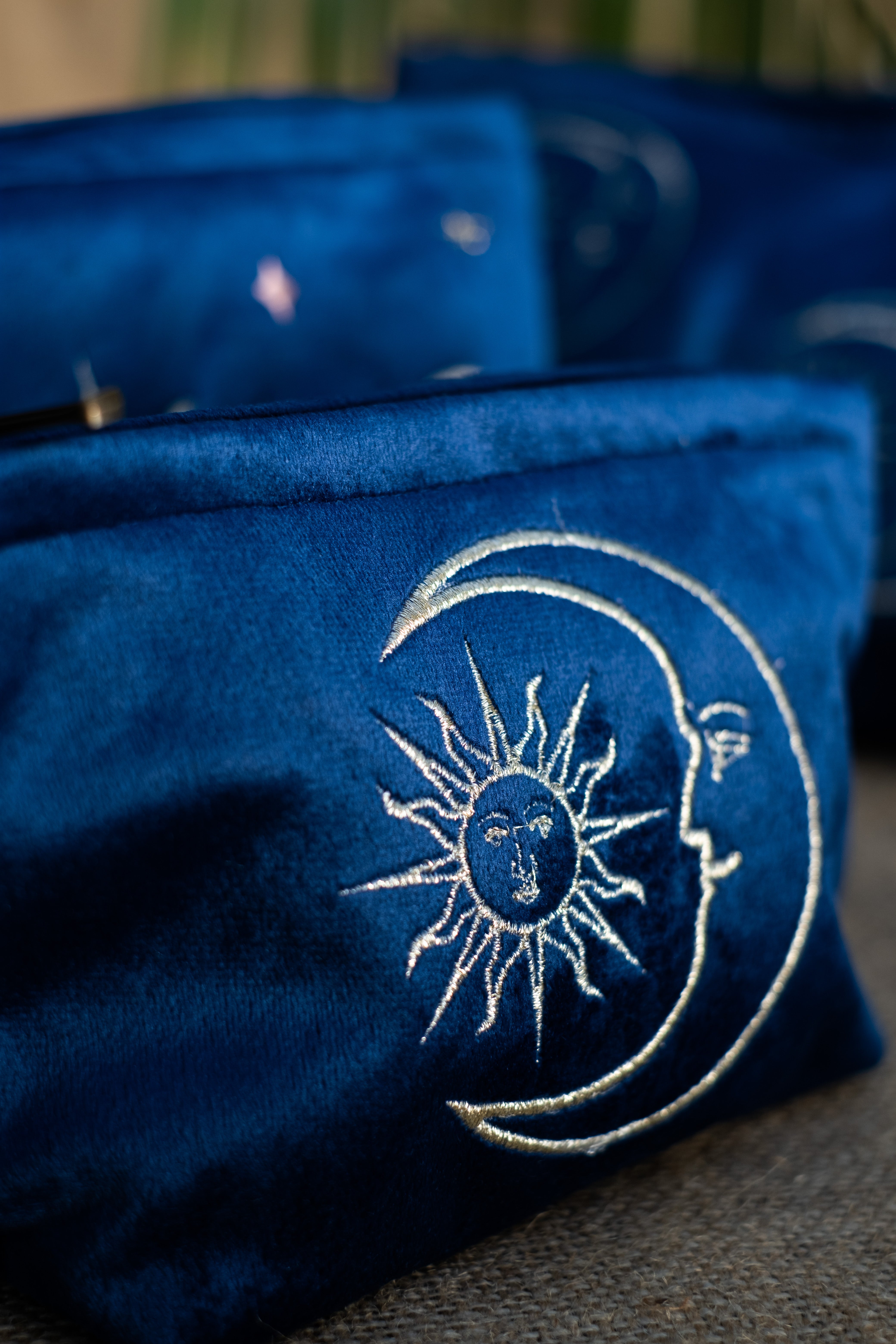 Sapphire Velvet Soleil Pouch