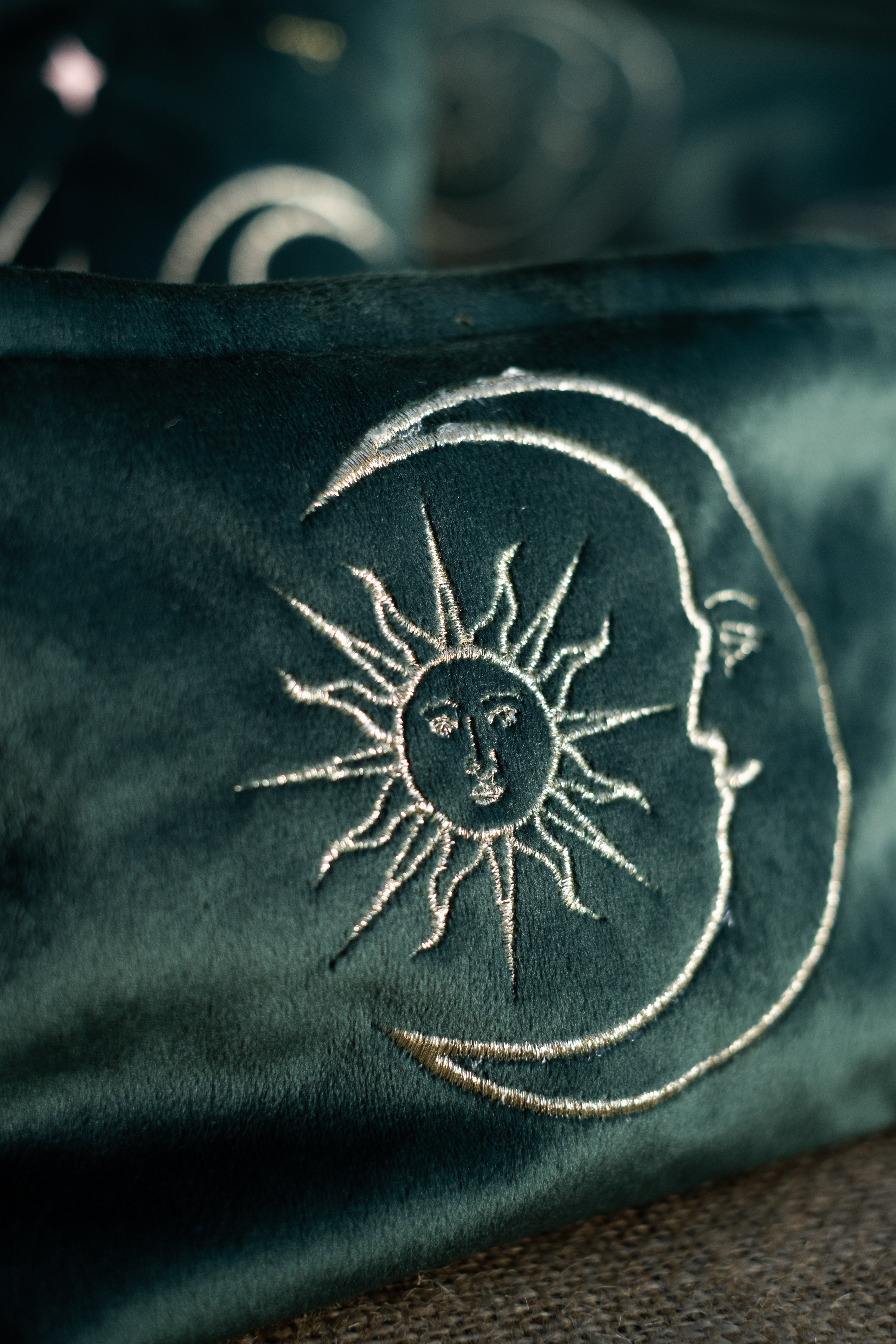 Emerald Velvet Soleil Pouch