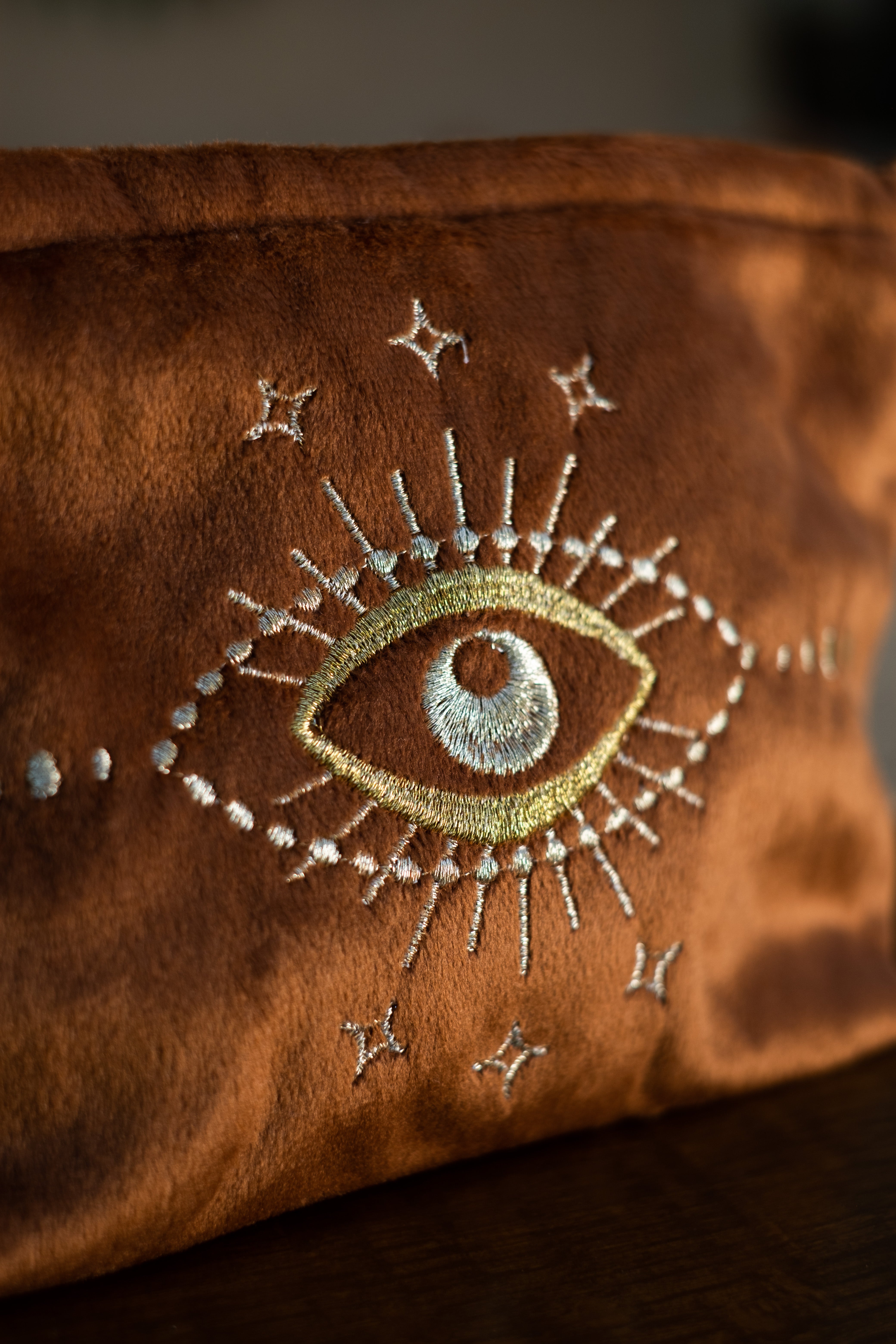 Burnt Orange Velvet Lunara Pouch