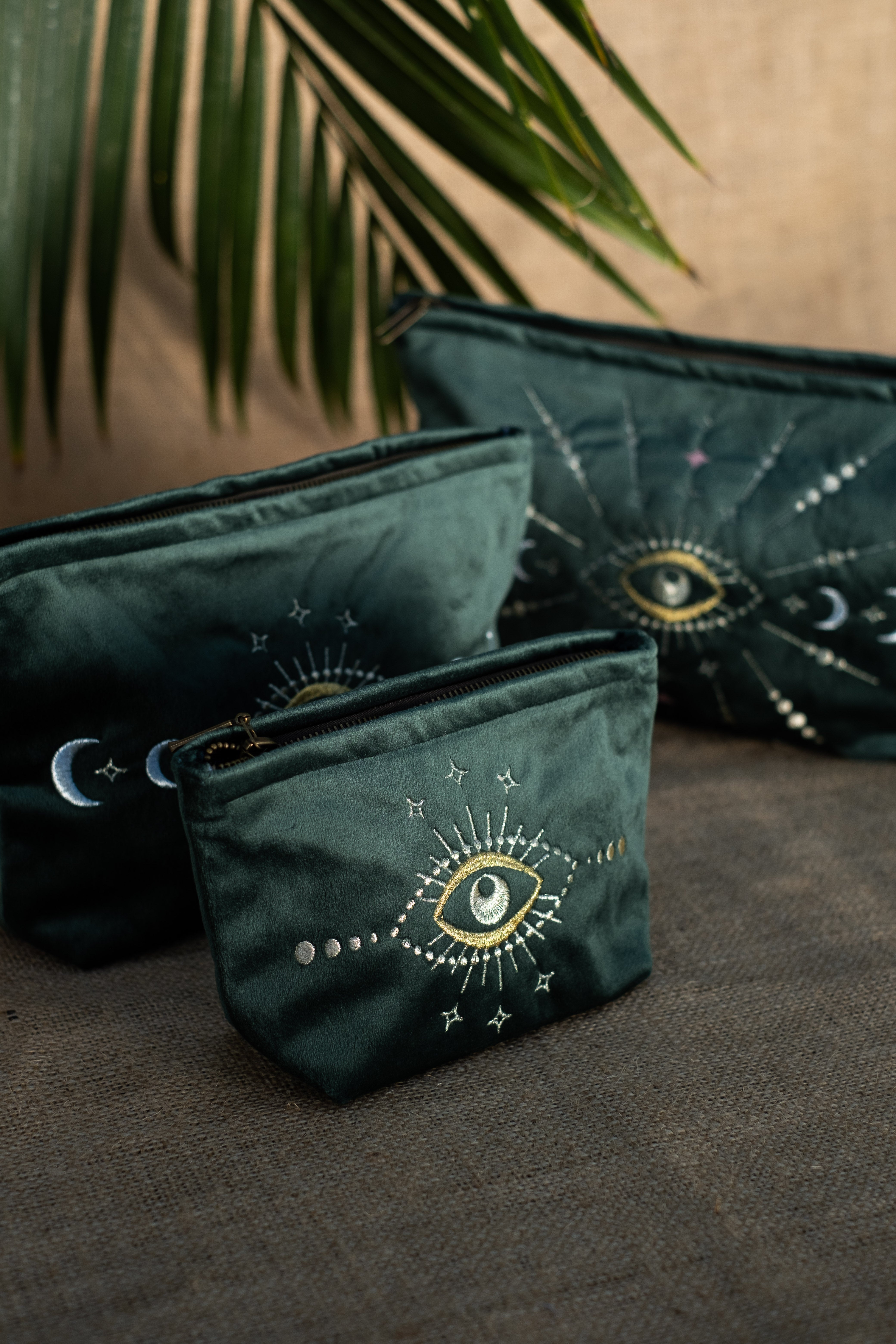 Emerald Velvet Lunara Pouch