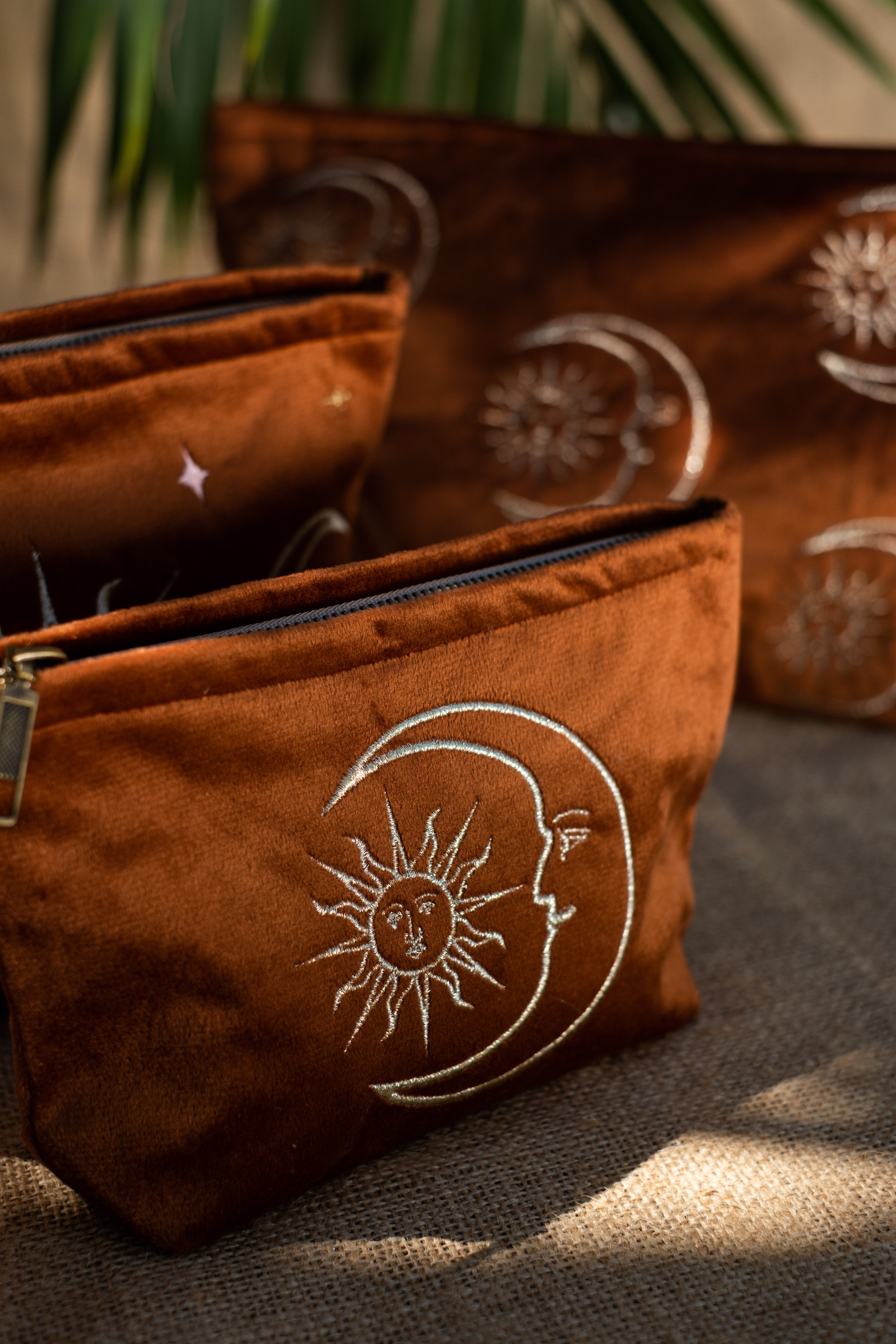 Burnt Orange Velvet Soleil Pouch