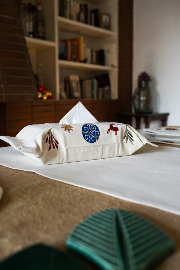 Festive ornaments Tissue Box Cover