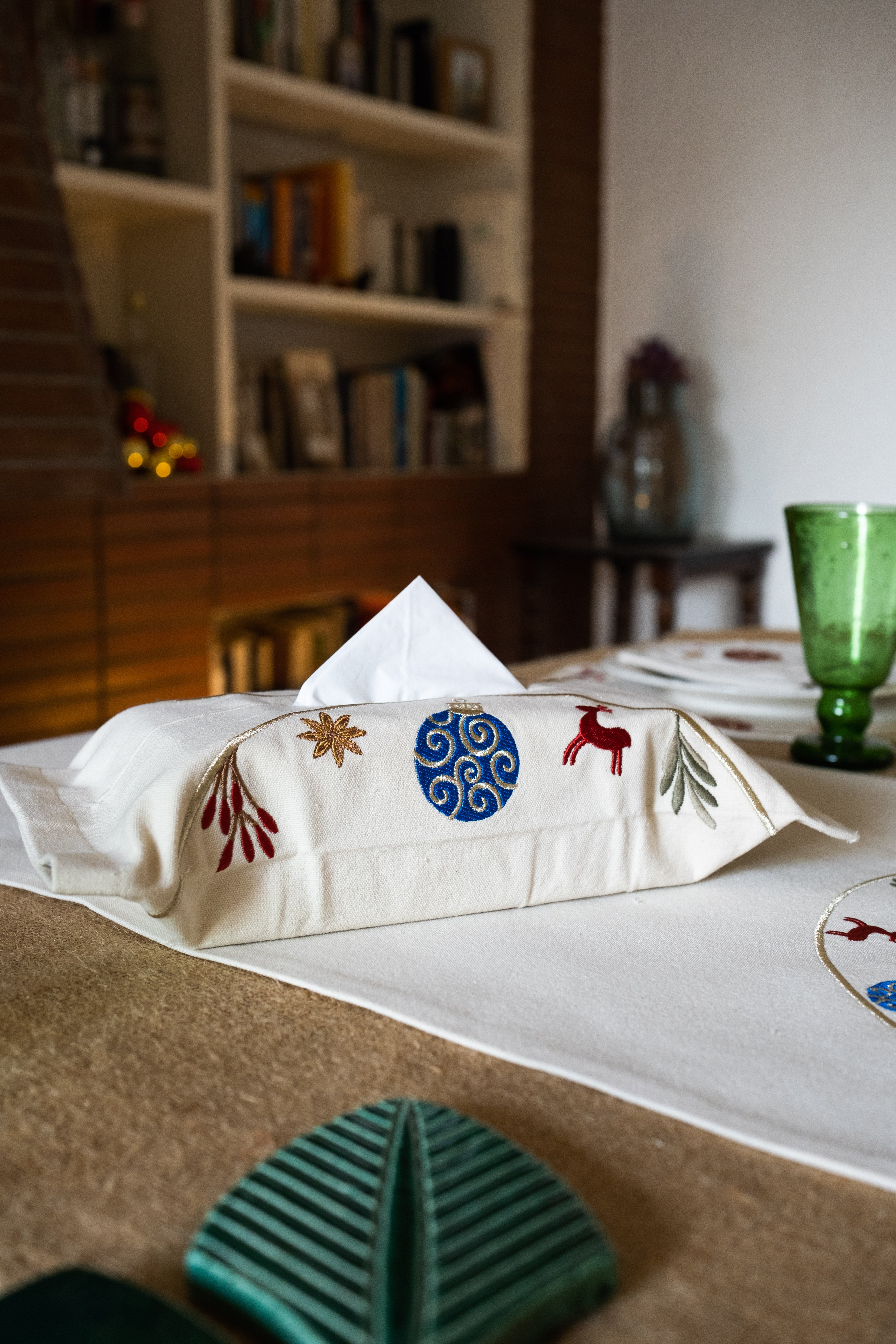 Festive ornaments Tissue Box Cover