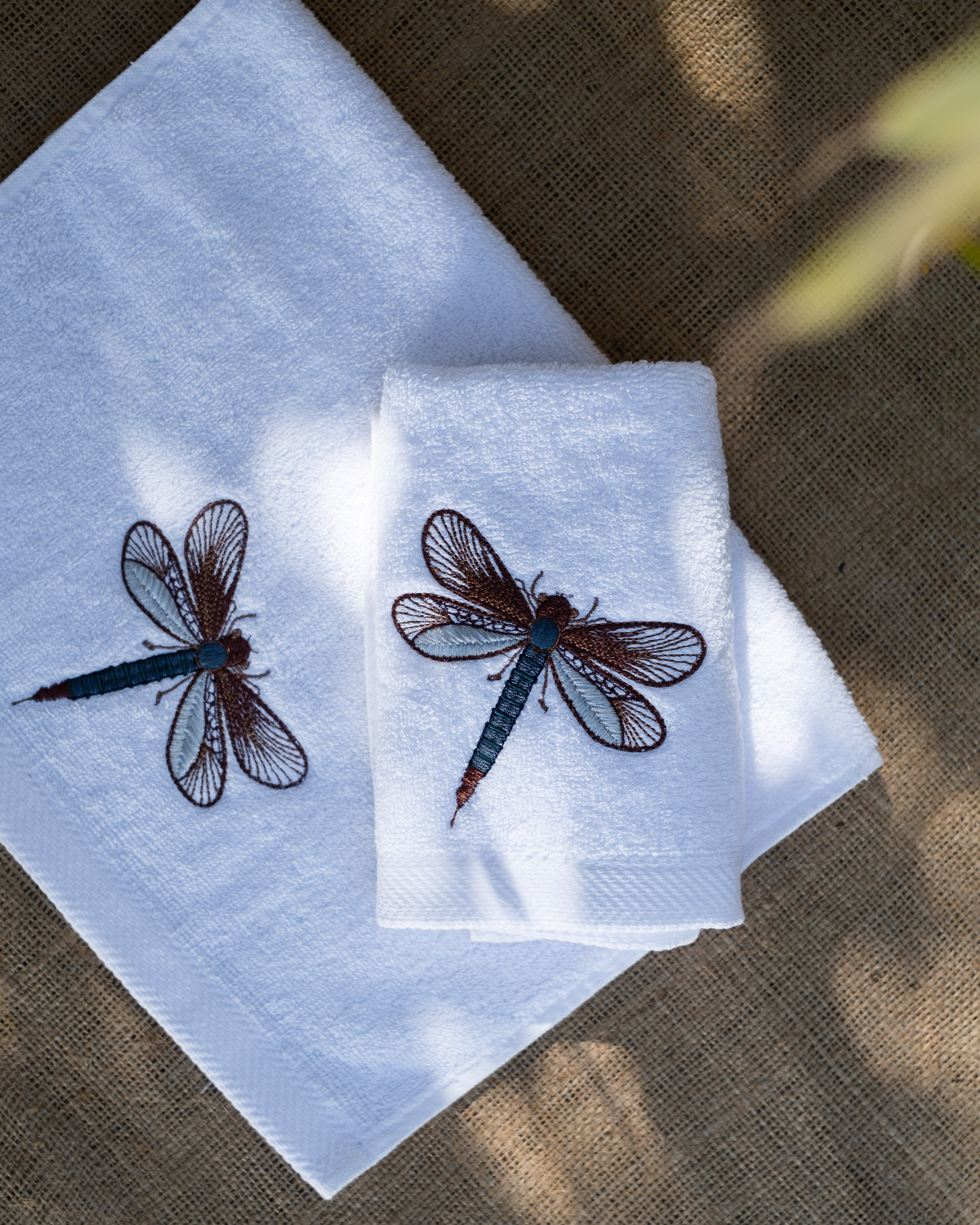 Dragonfly Glow Guest Towels Set