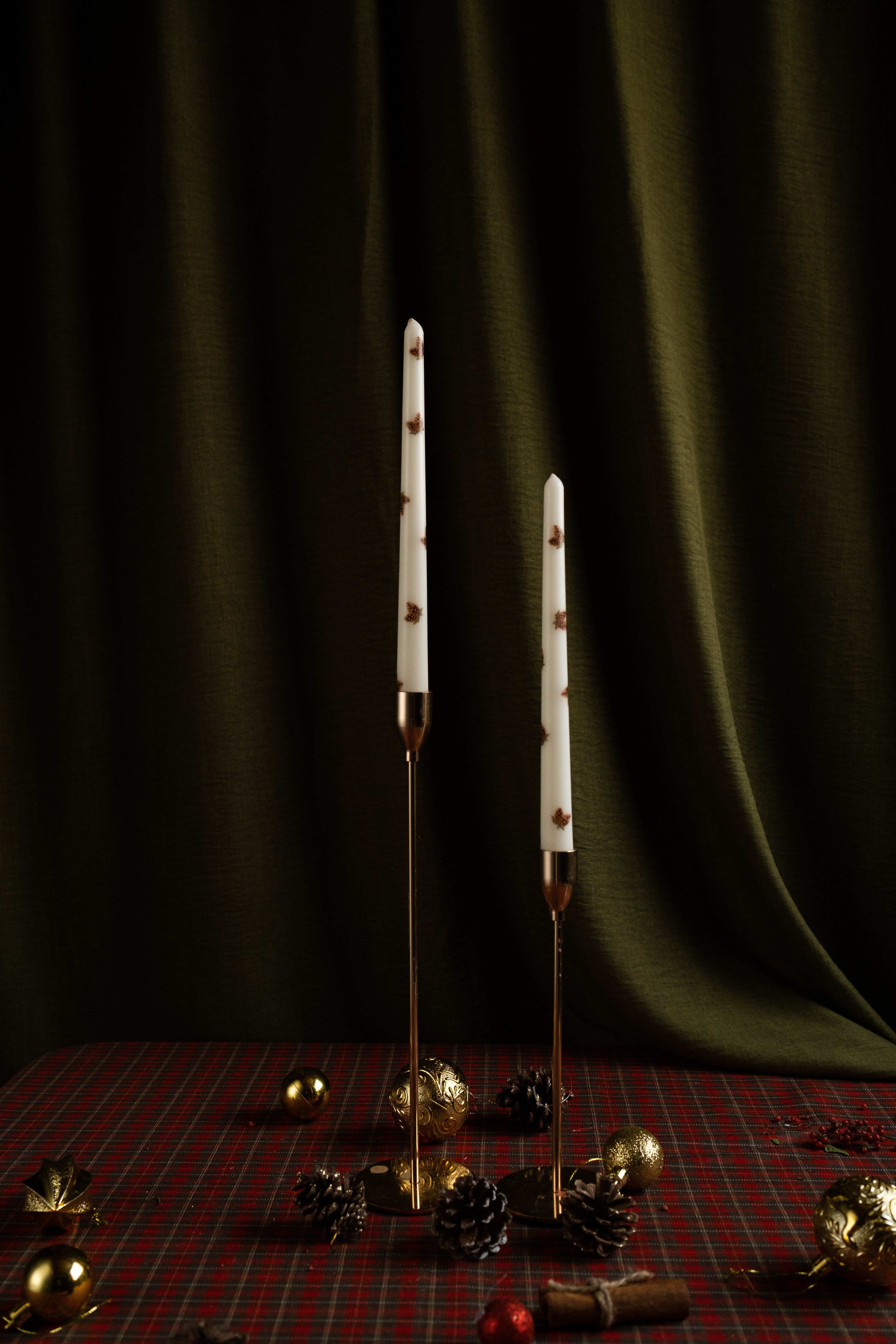 Pine Cone Whisper Taper Candle