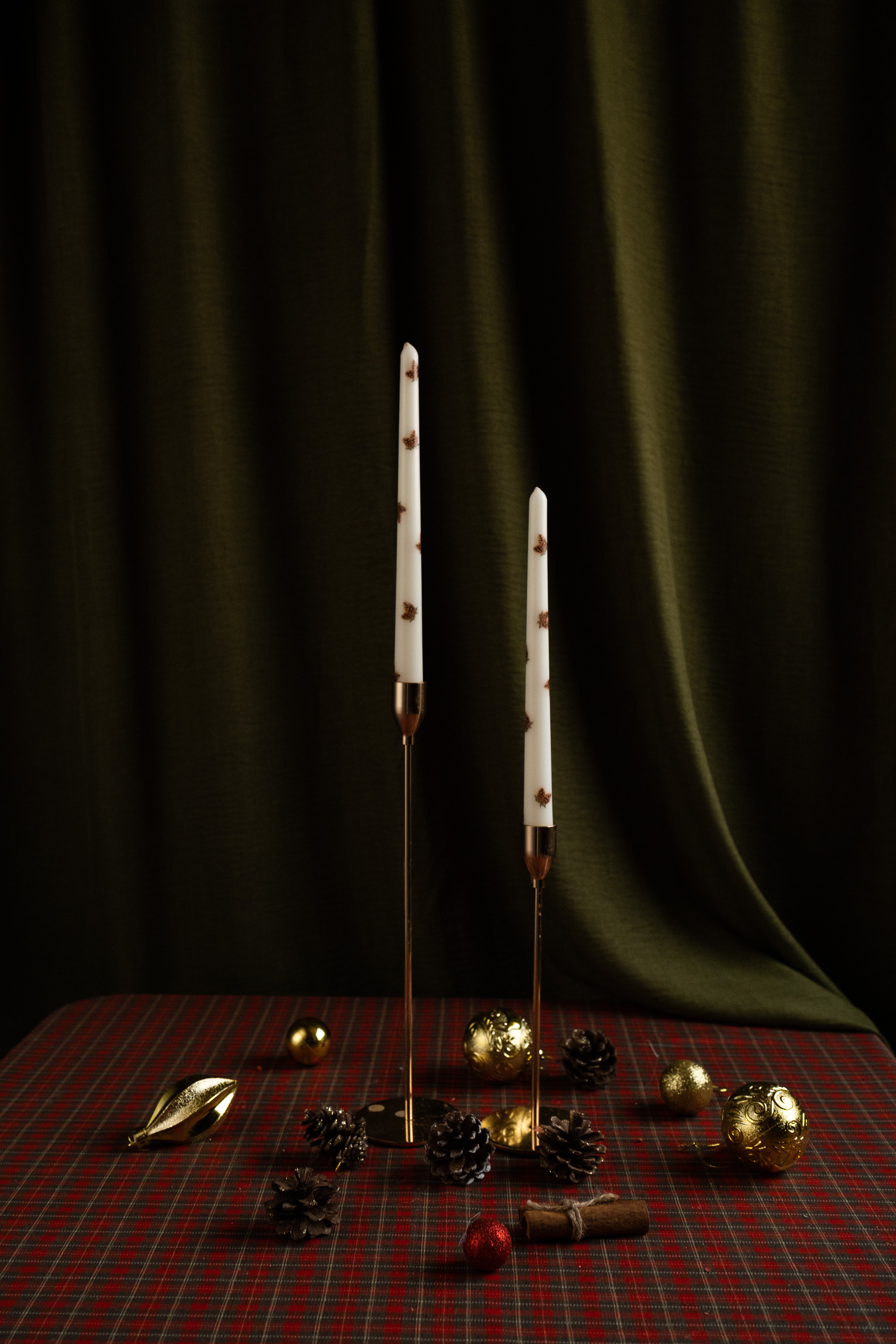 Pine Cone Whisper Taper Candle