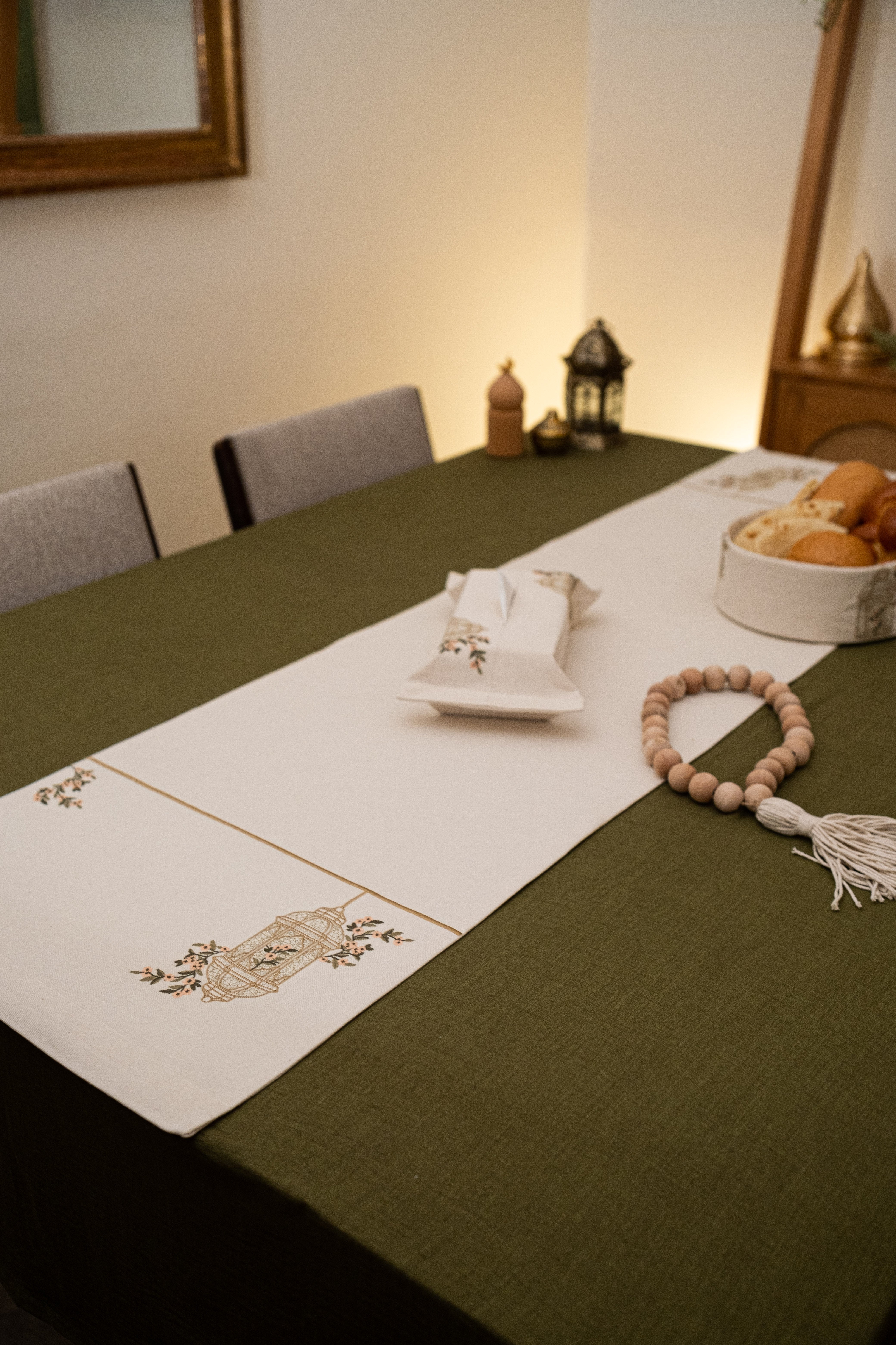 Blooming Lantern Table Runner