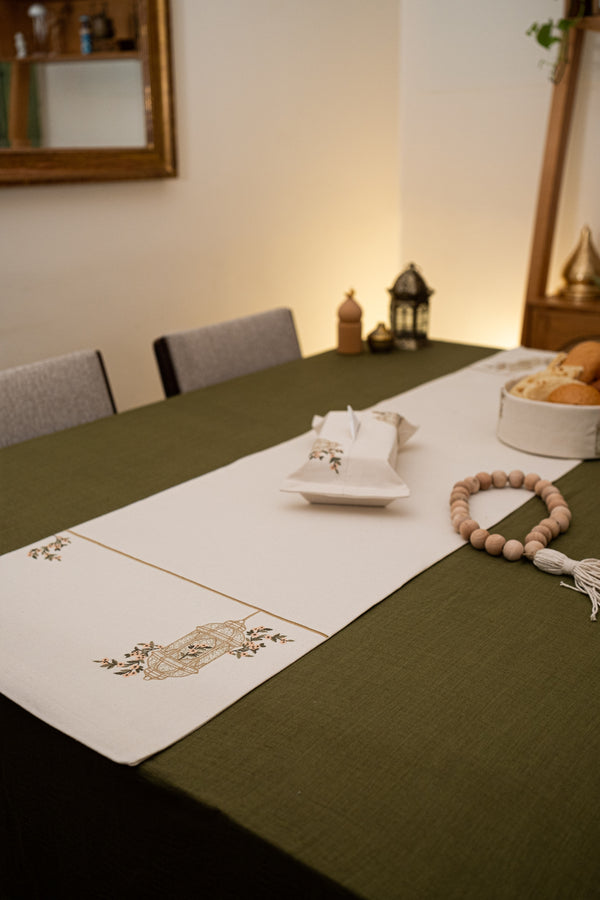 Blooming Lantern Table Runner