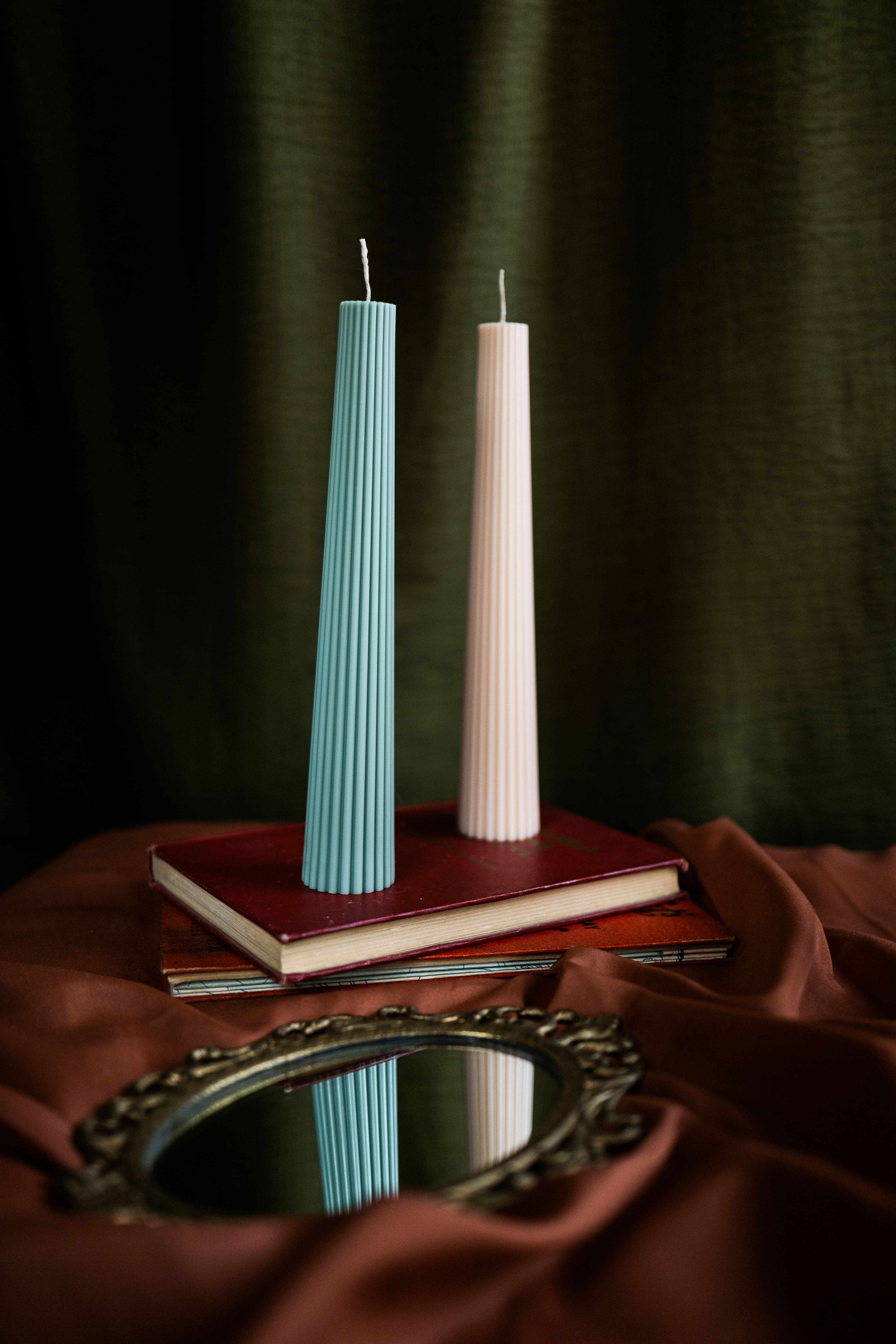 Ribbed Tower Candle