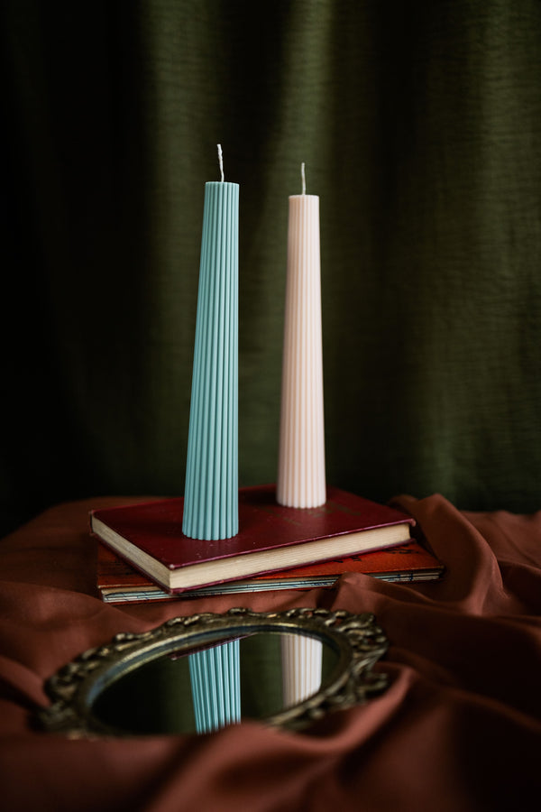Ribbed Tower Candle