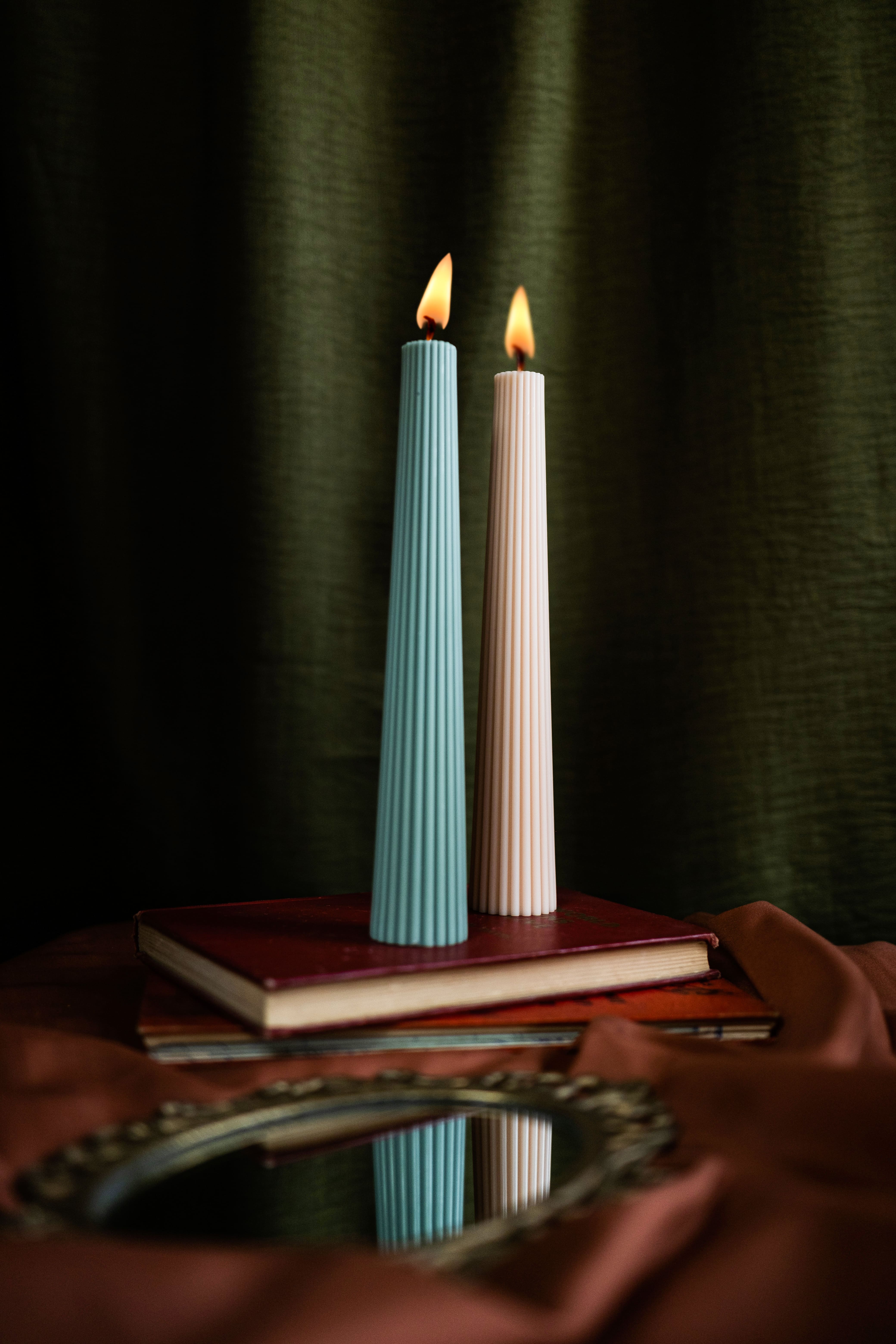 Ribbed Tower Candle