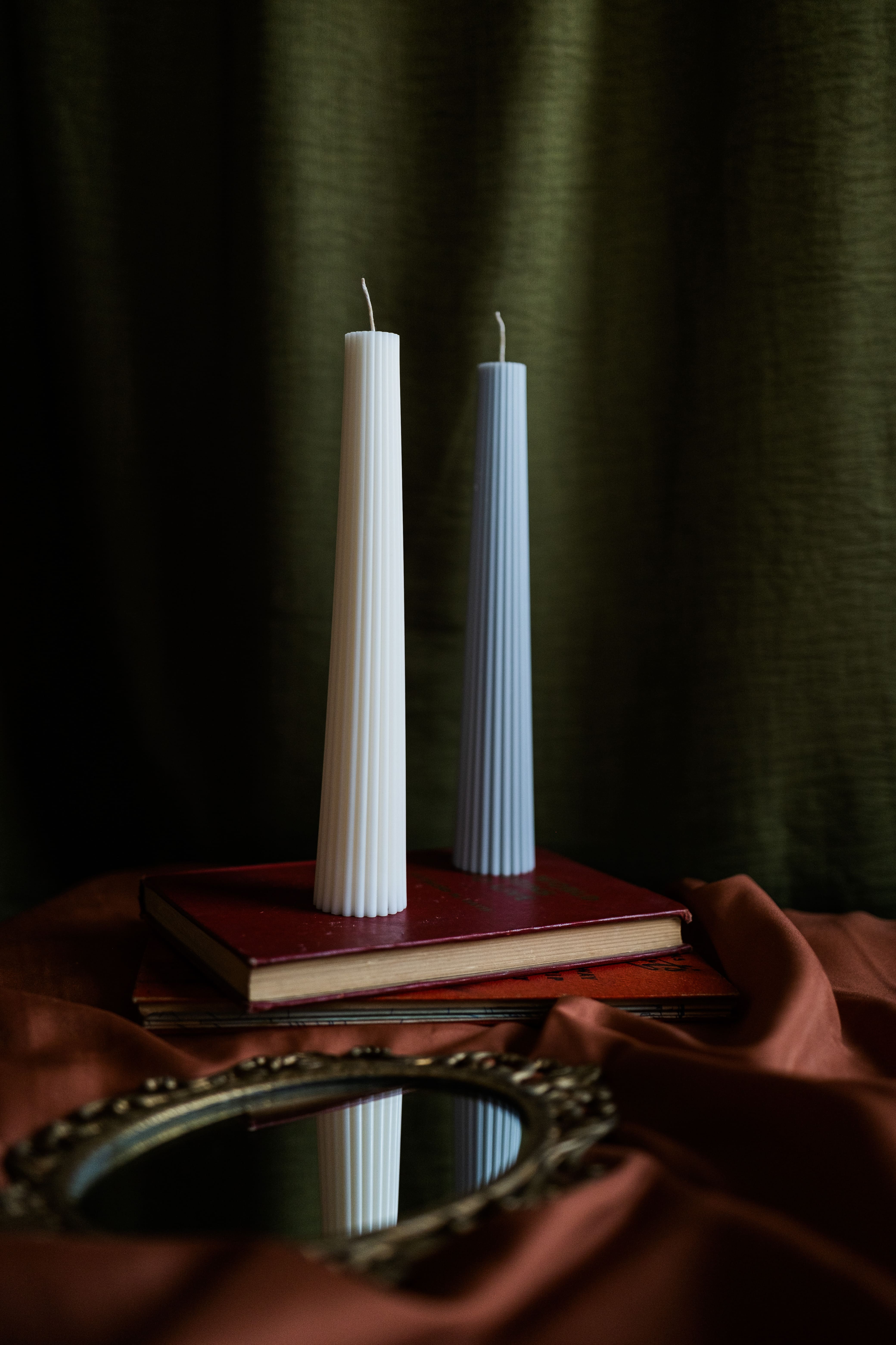 Ribbed Tower Candle