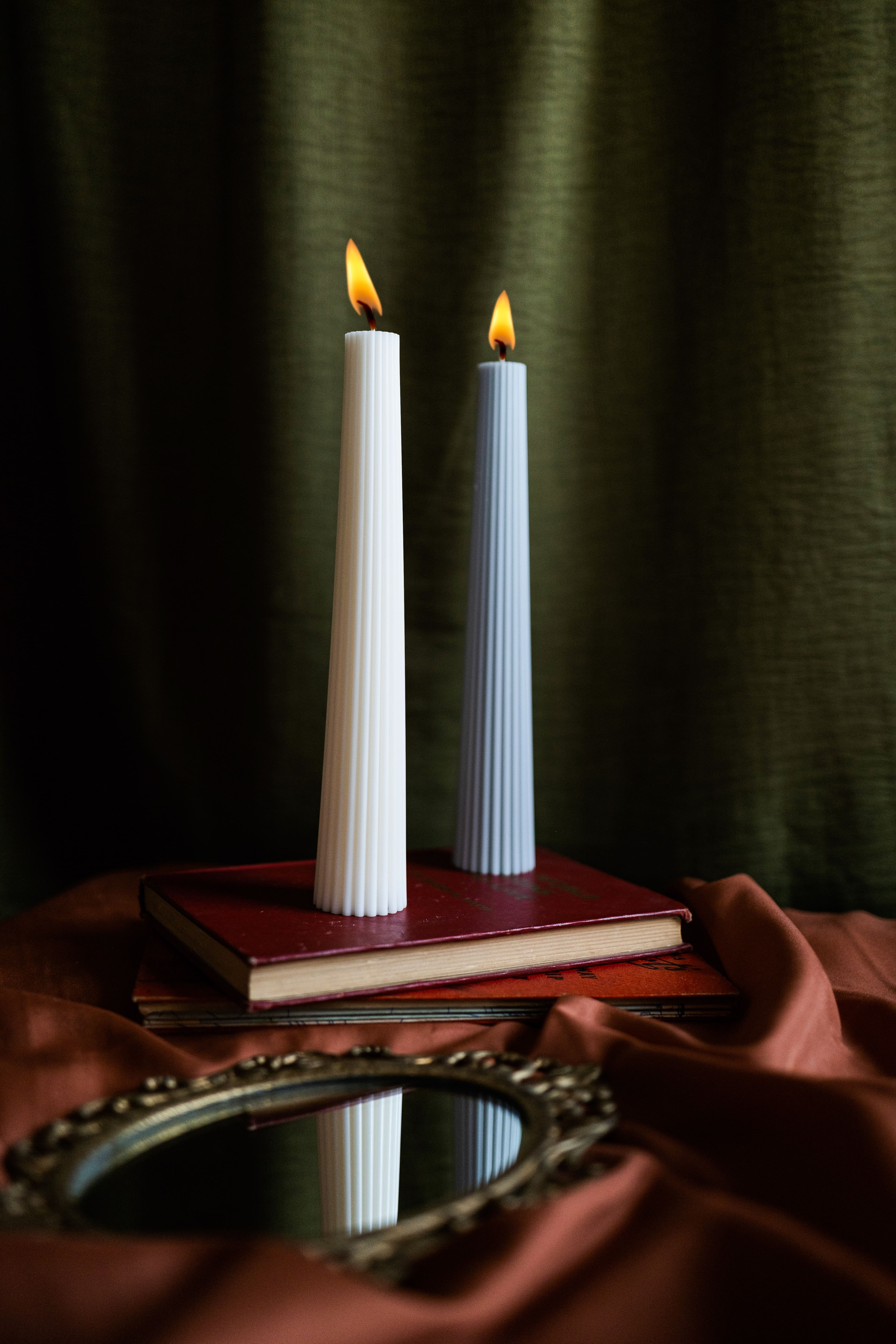 Ribbed Tower Candle