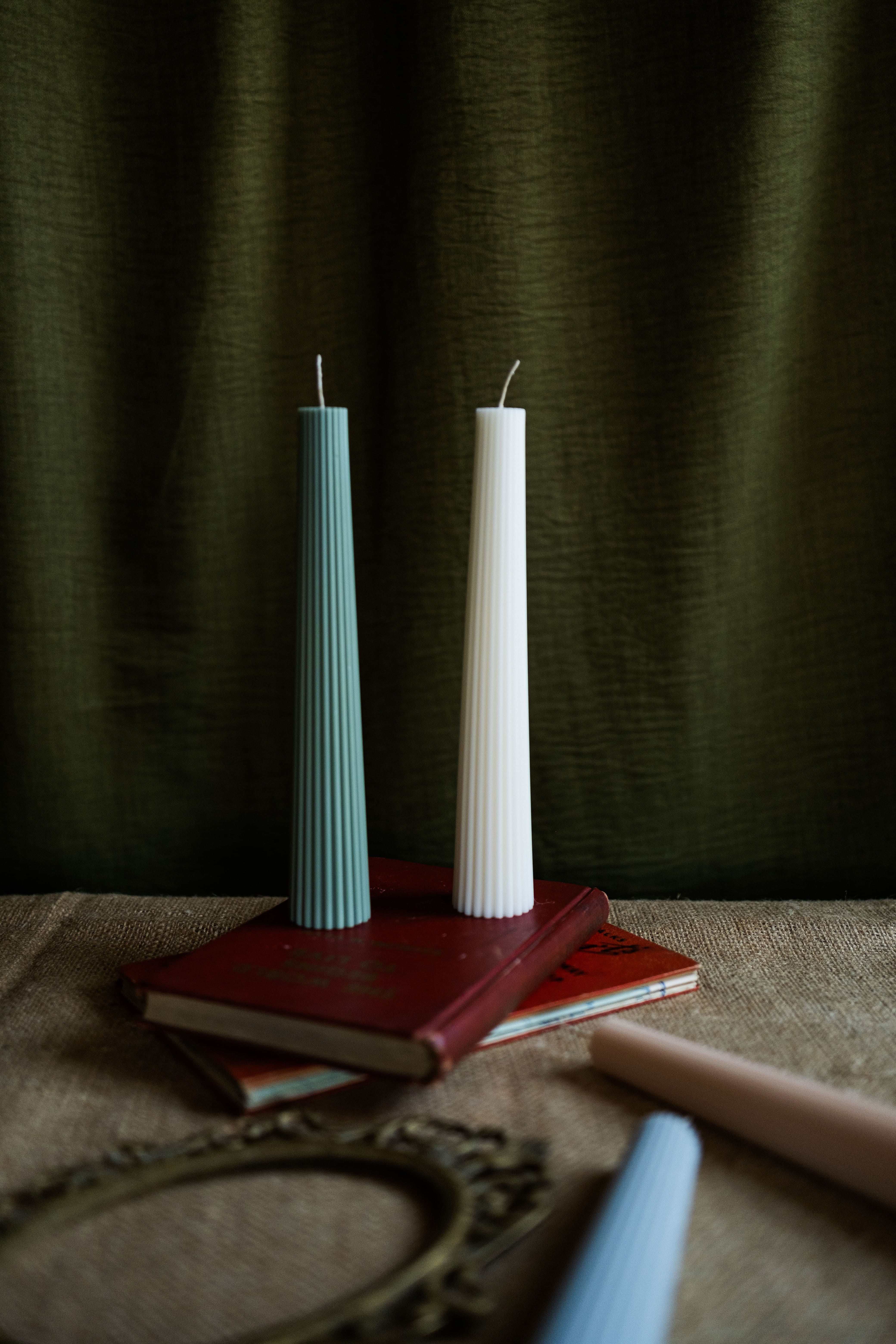 Ribbed Tower Candle