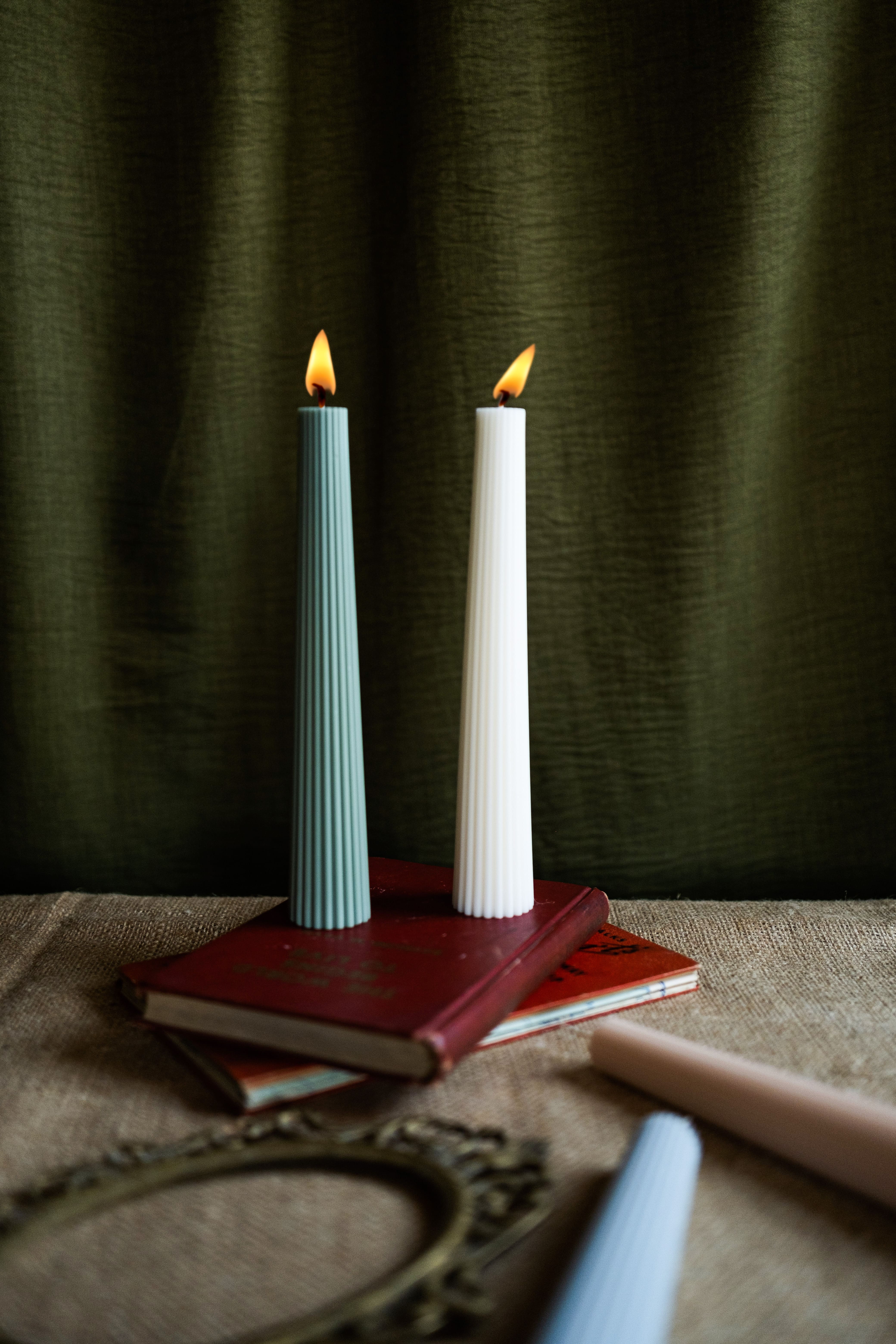 Ribbed Tower Candle