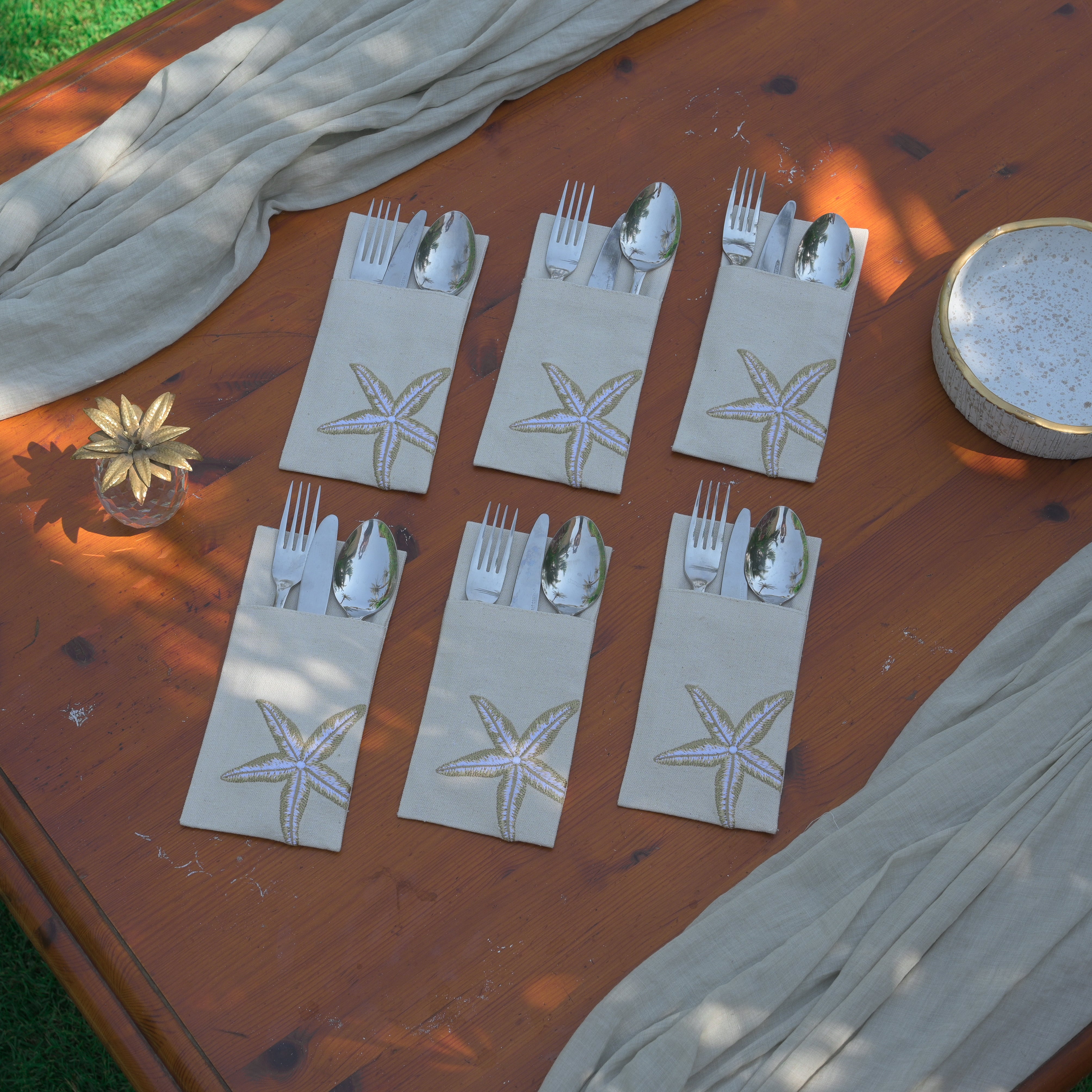 Starfish Cutlery Holder Set