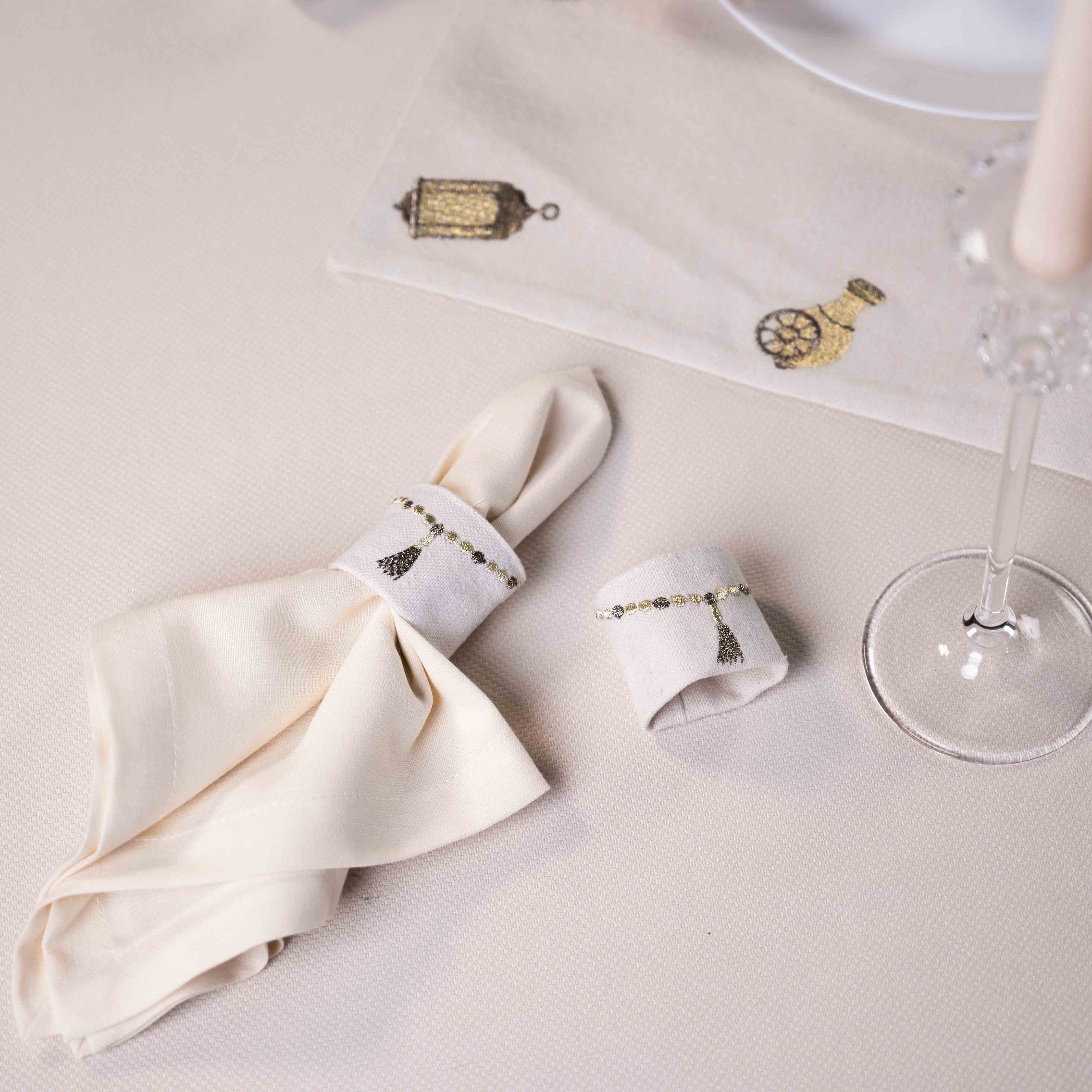 Sebha Napkin Holder Ring Set