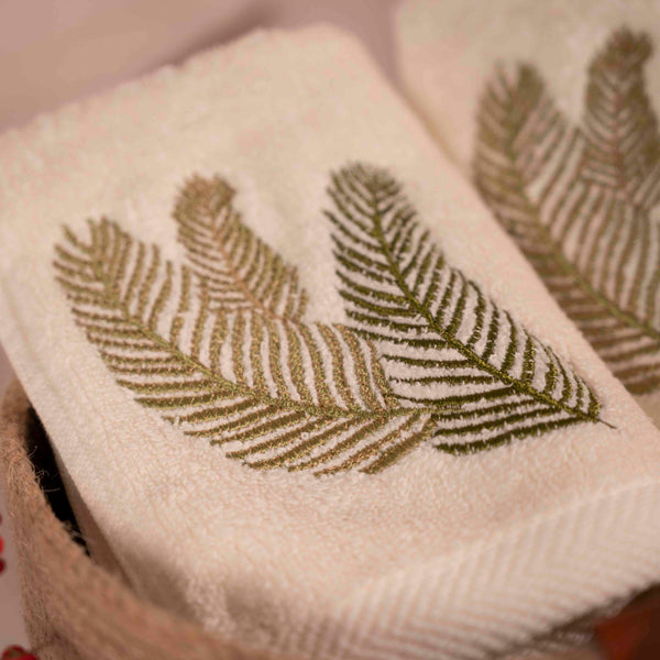Palm Leaves Guest Towel Set