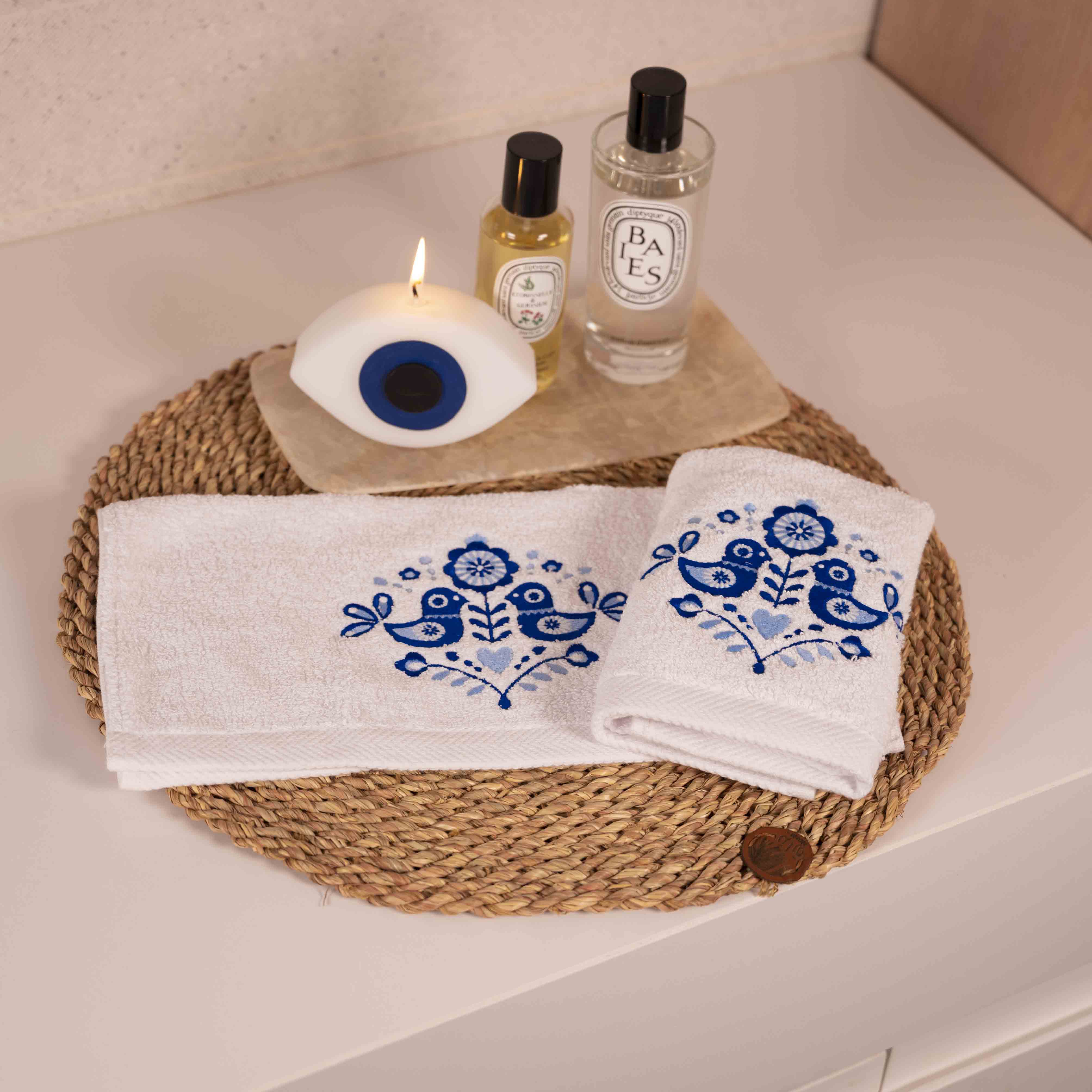 Scandinavian Floral Guest Towel Set