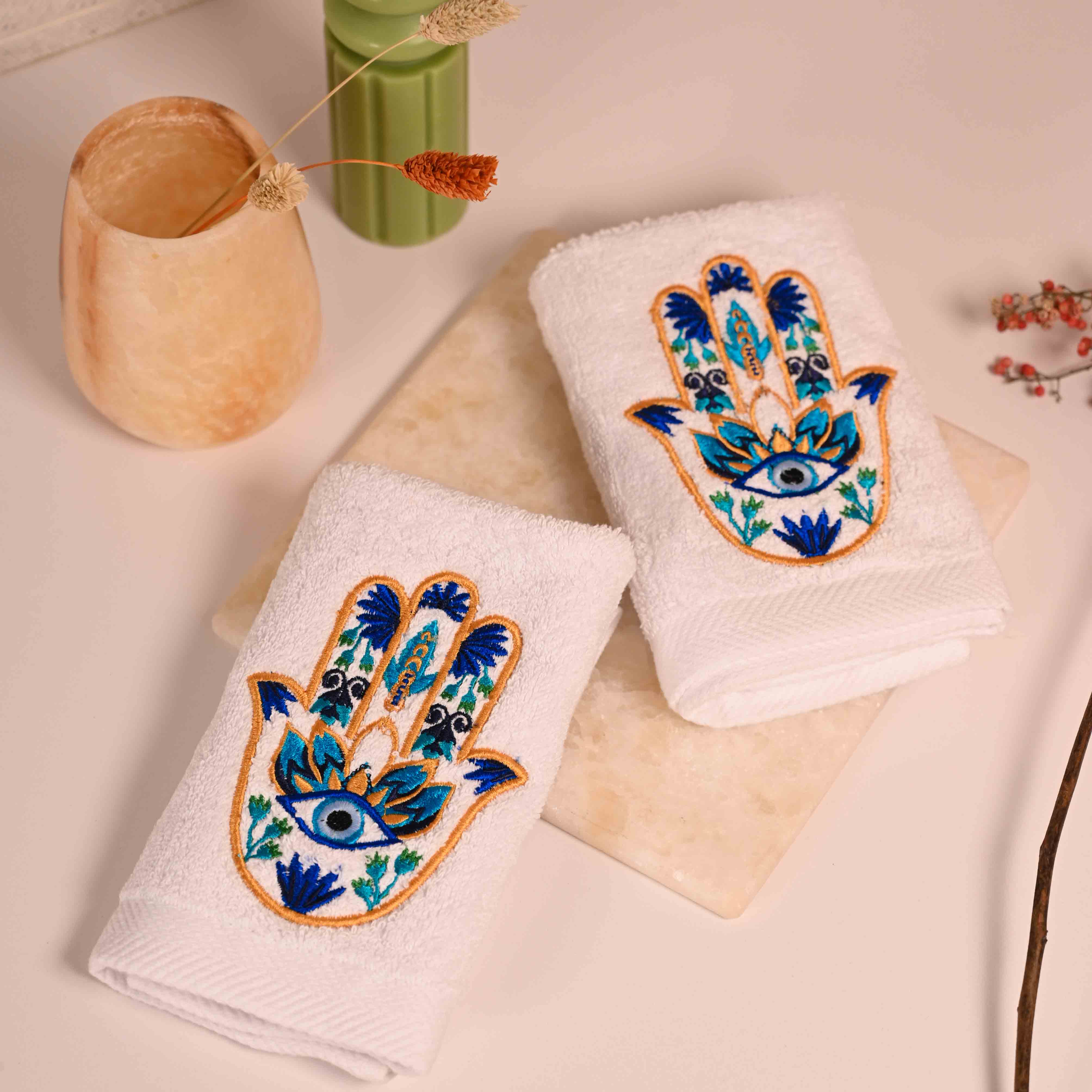 Hamsa Kaff Guest Towel Set