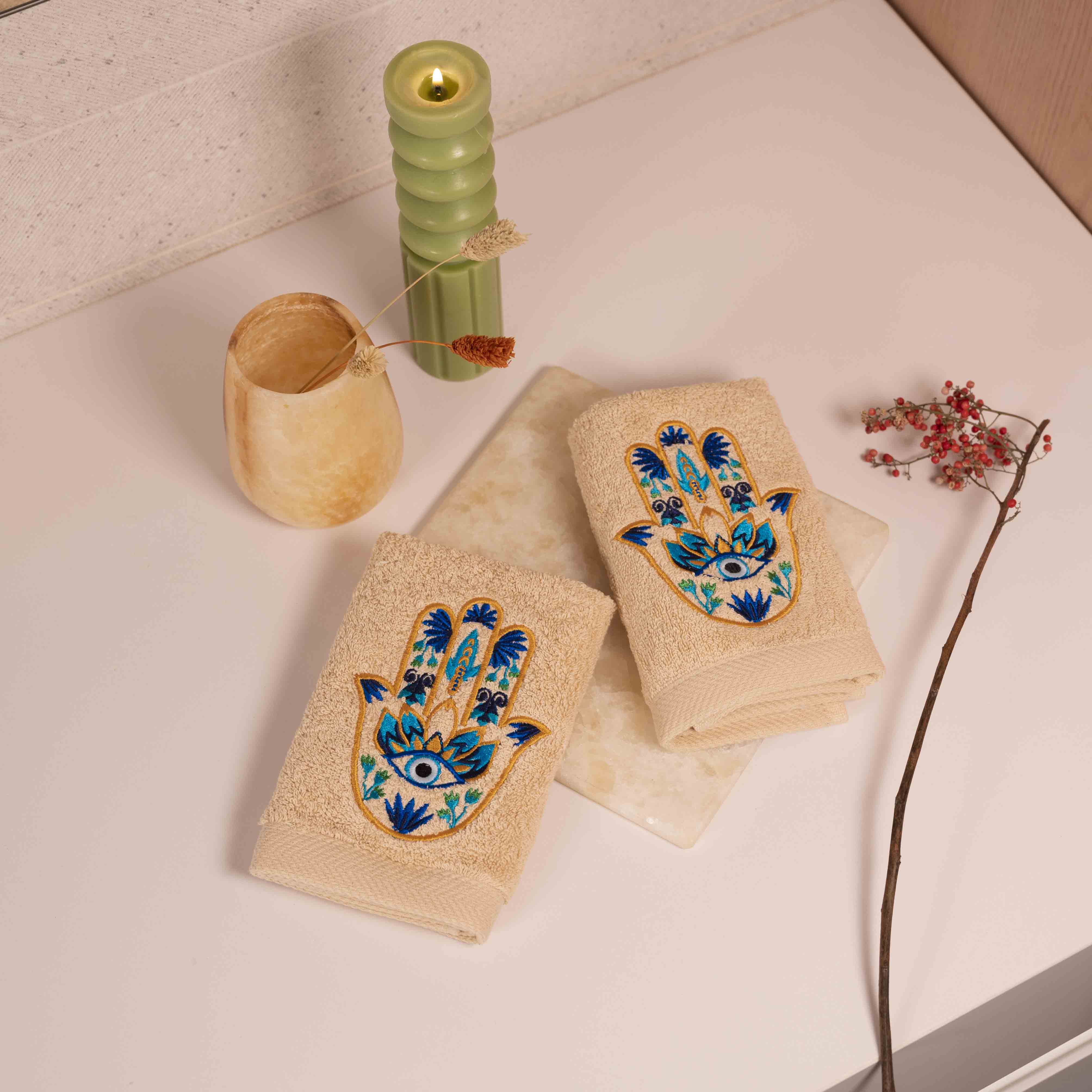 Hamsa Kaff Guest Towel Set