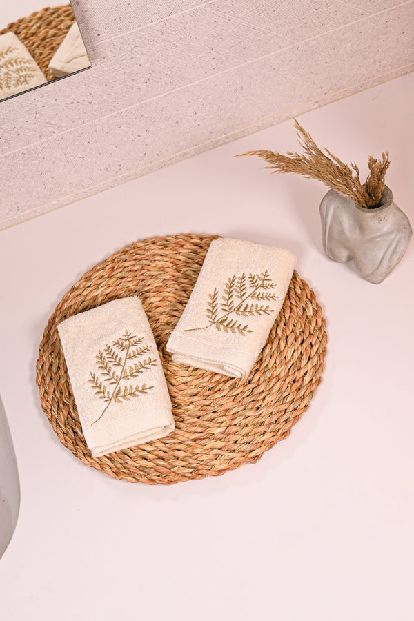 Golden Leaf Towels Set