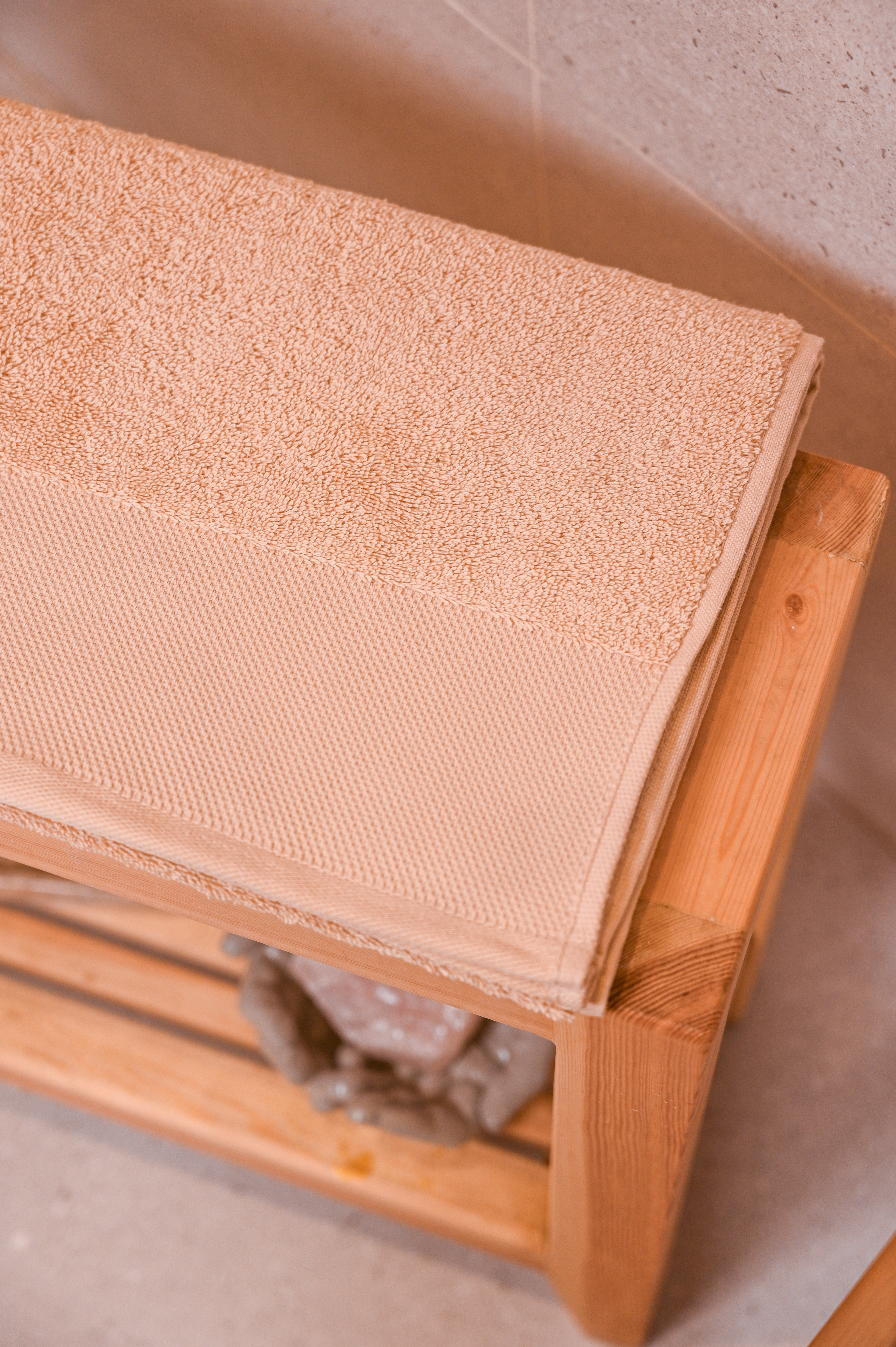 Beige Plain Bath Towel