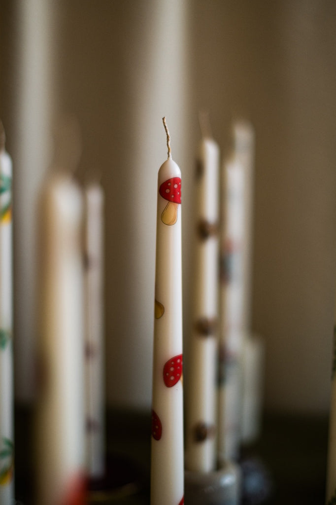 Mushroom Taper Candle