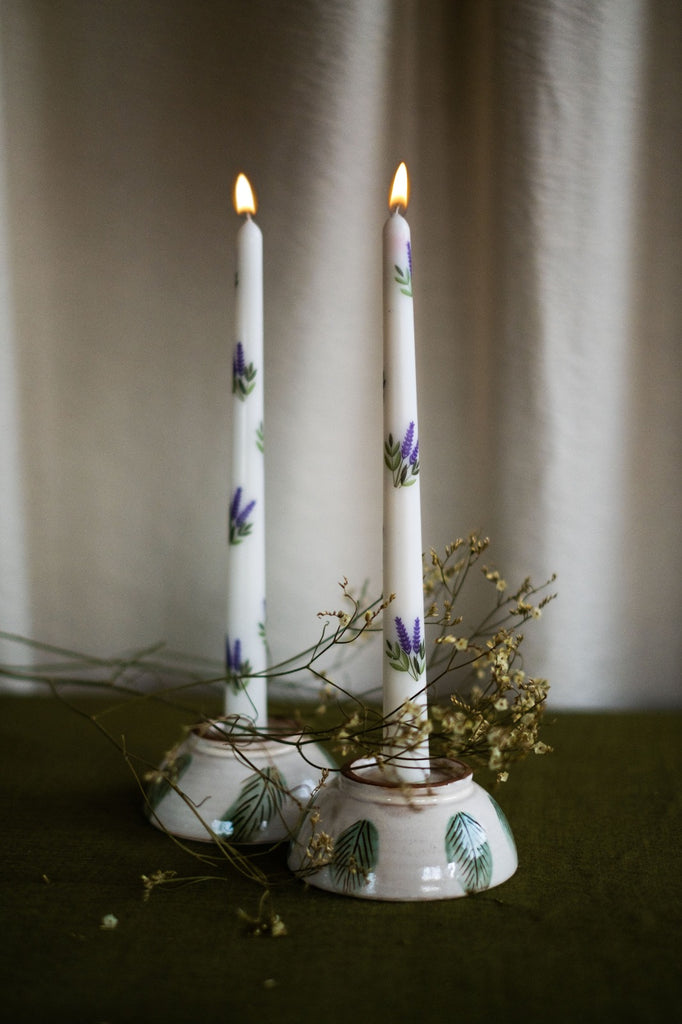 Lavender Taper Candle