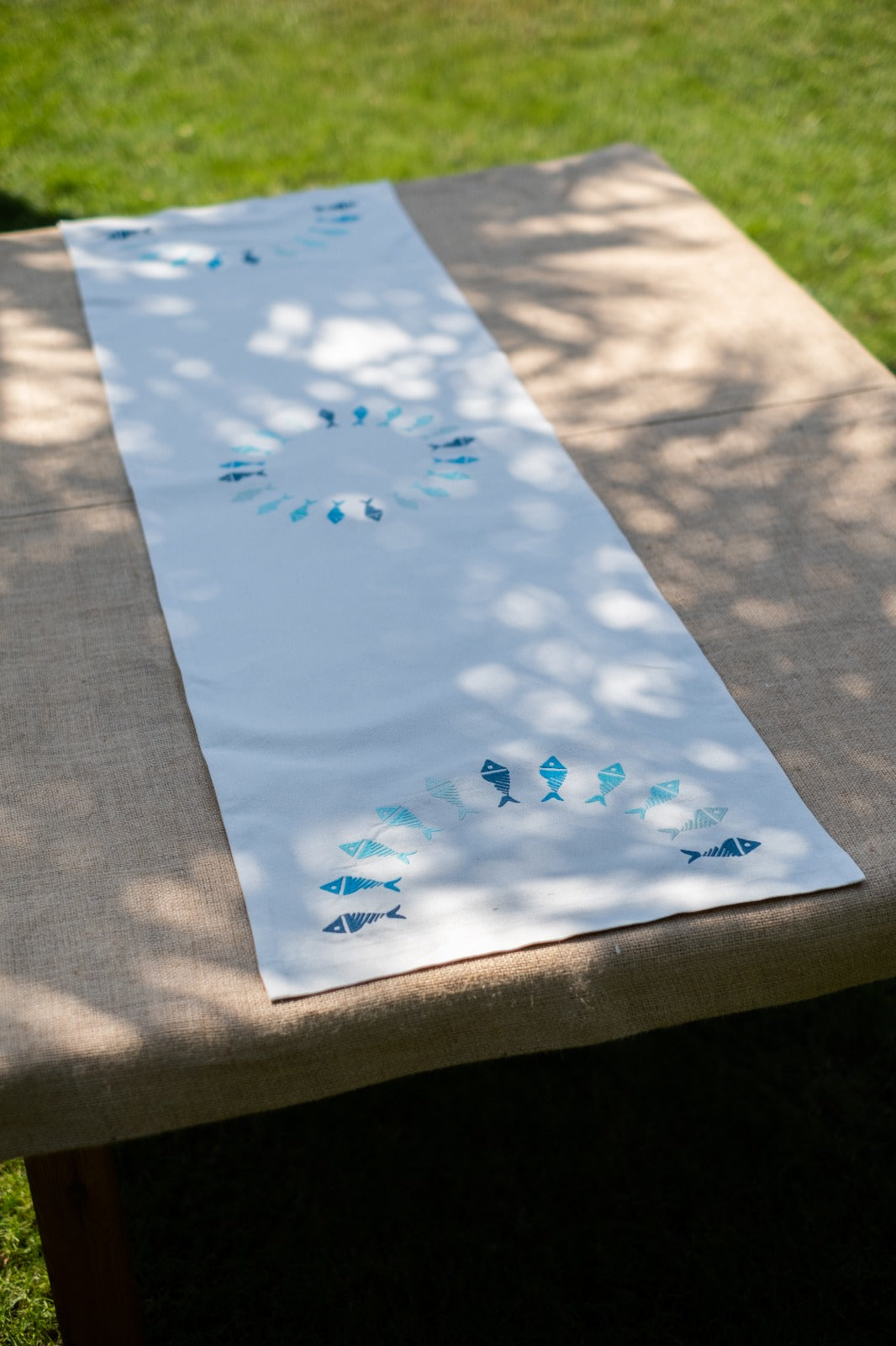 Flowing Fish Table Runner