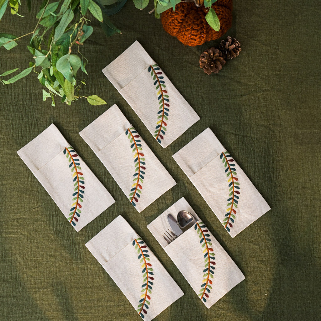 Fall Wreath Cutlery Holder Set