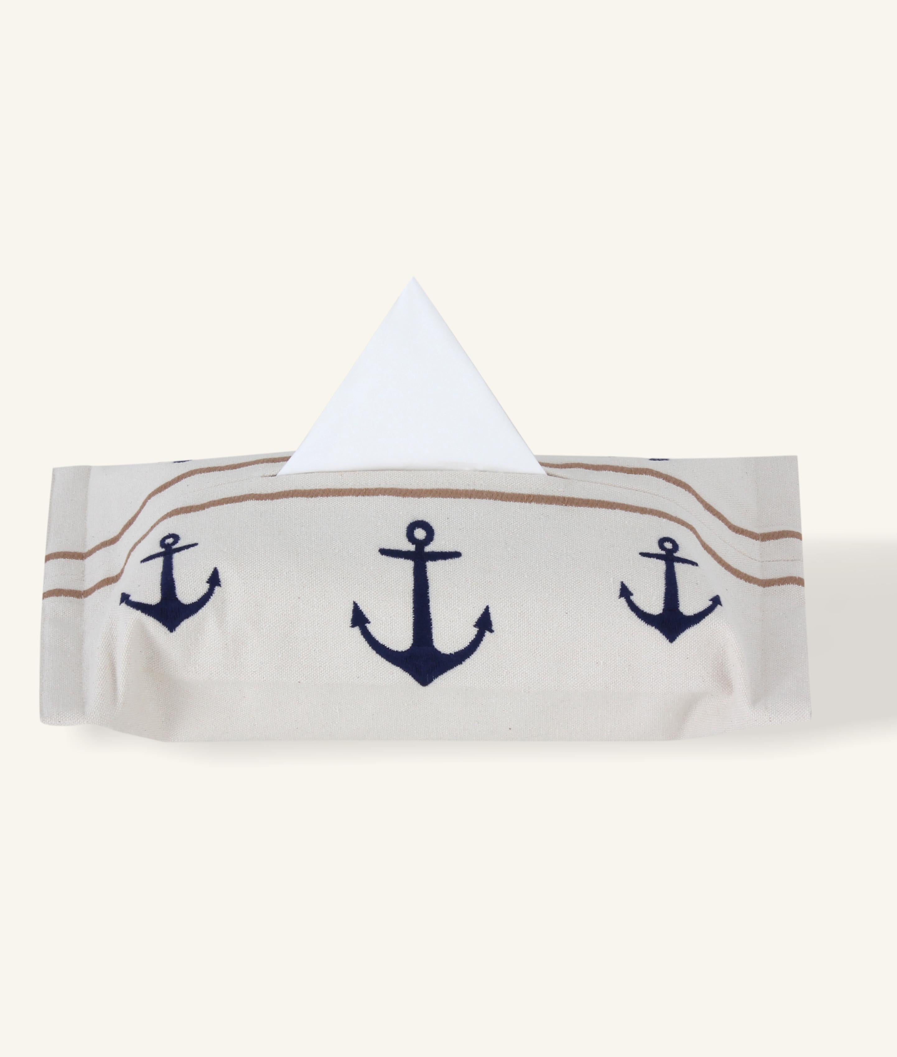 Salty Anchor Tissue Box Cover