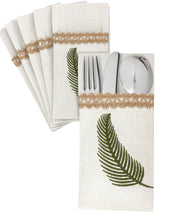 Palm Leave Cutlery Holder Set