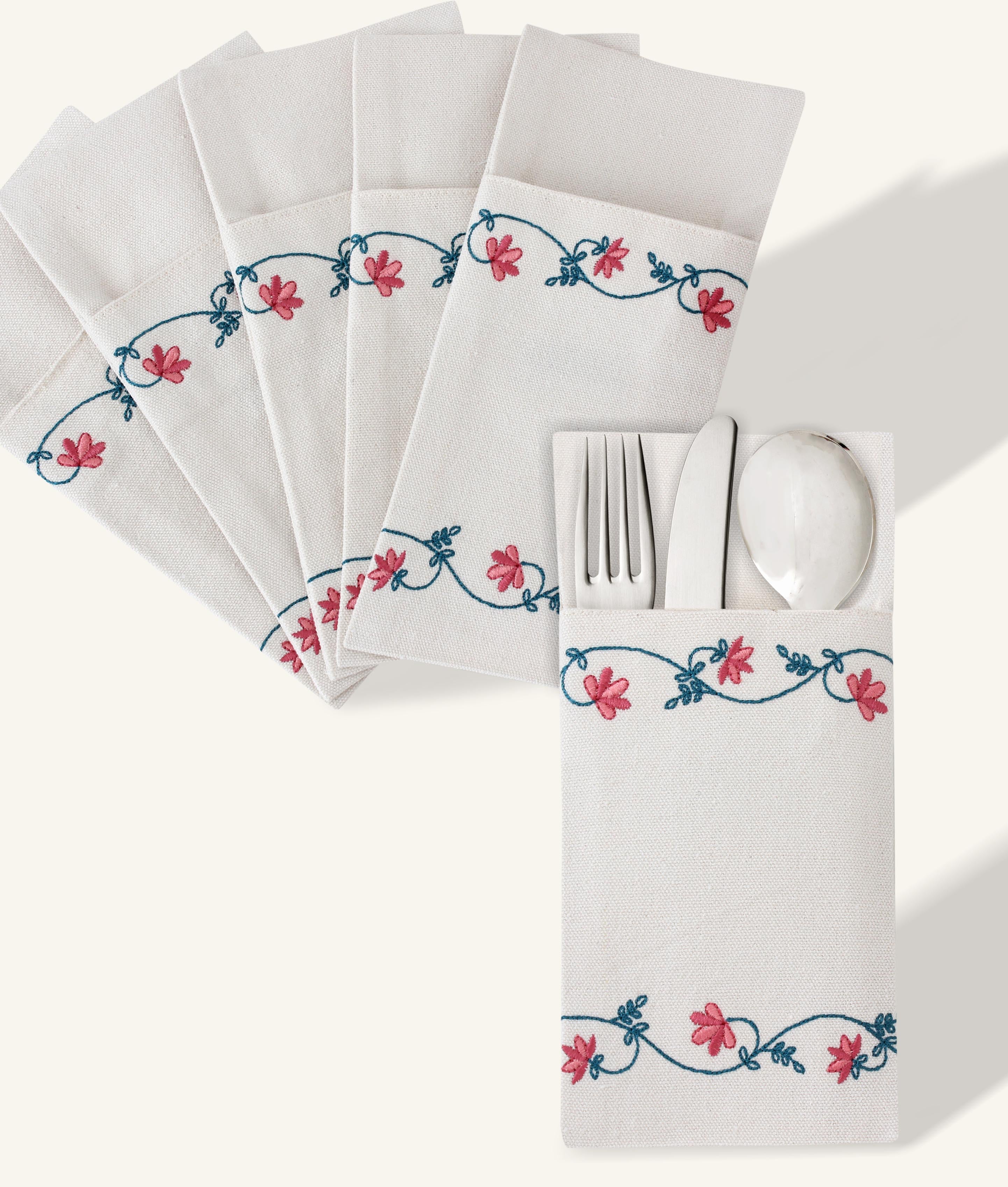 Spring Blossom Cutlery Holder Set